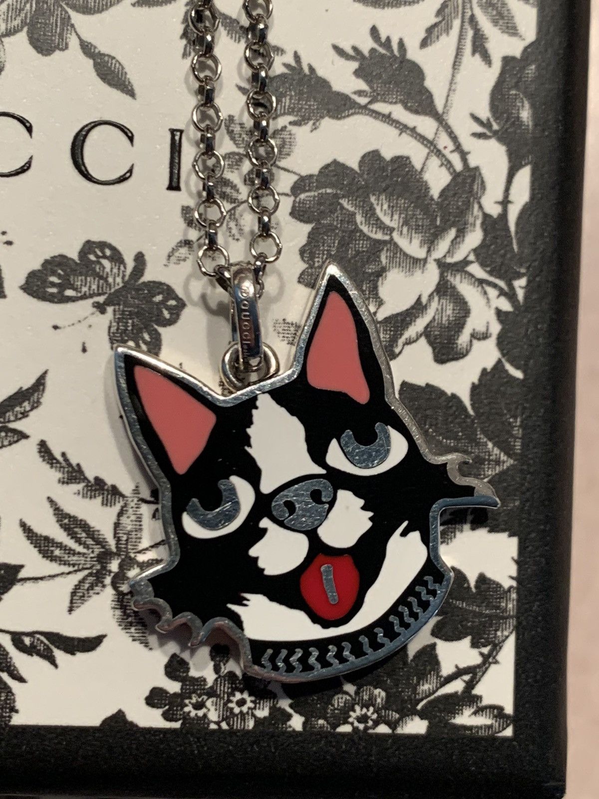 Gucci × Sterling Silver *RARE* Gucci Bosco Sterling Silver Enamel Necklace Size ONE SIZE - 2 Thumbnail
