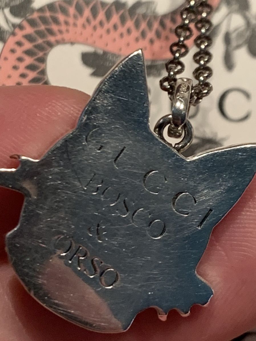 Gucci × Sterling Silver *RARE* Gucci Bosco Sterling Silver Enamel Necklace Size ONE SIZE - 4 Thumbnail