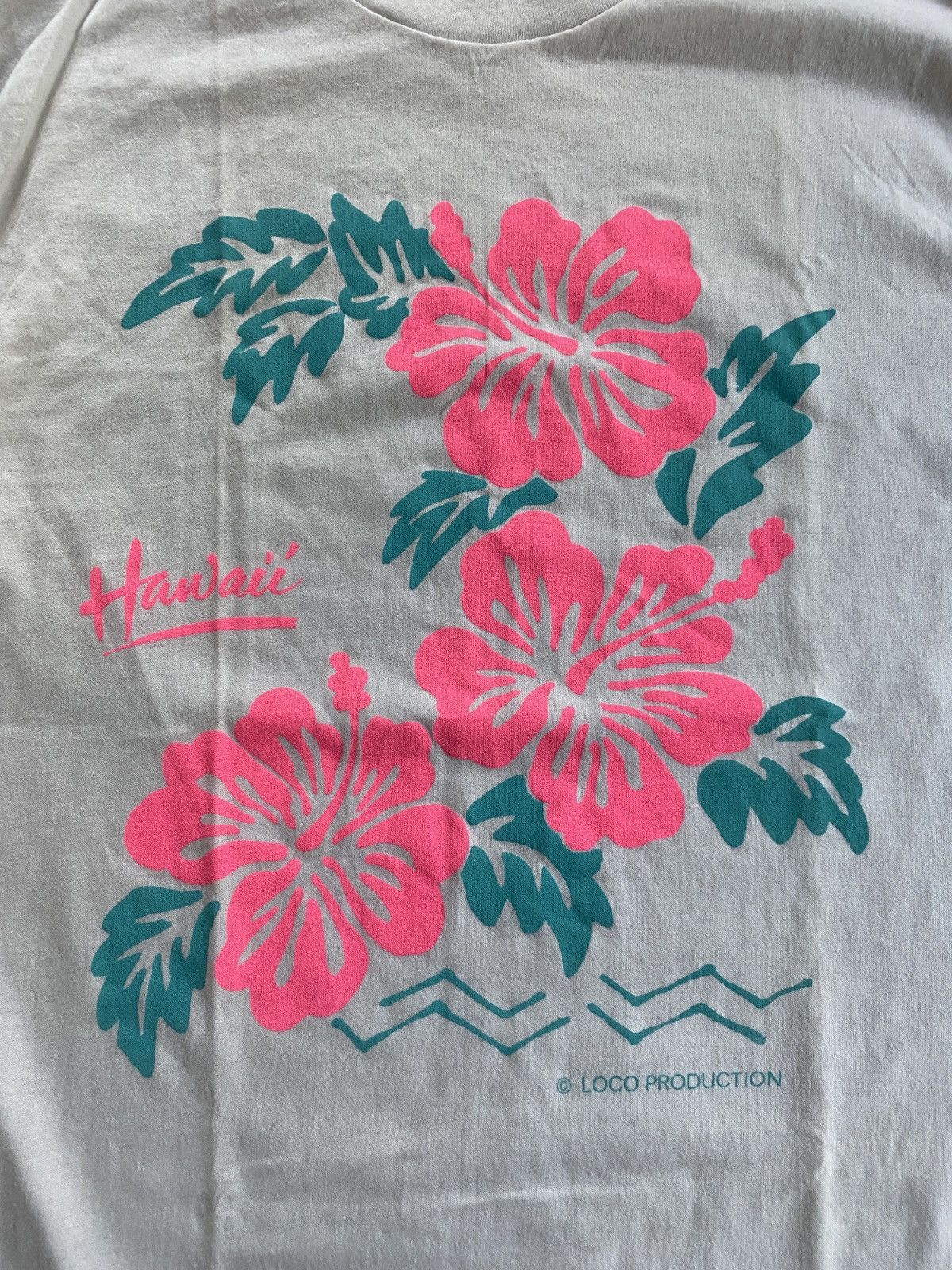 Vintage Vintage 80’s Hawaiian Flowers Single Stitch Tee Size US S / EU 44-46 / 1 - 2 Thumbnail