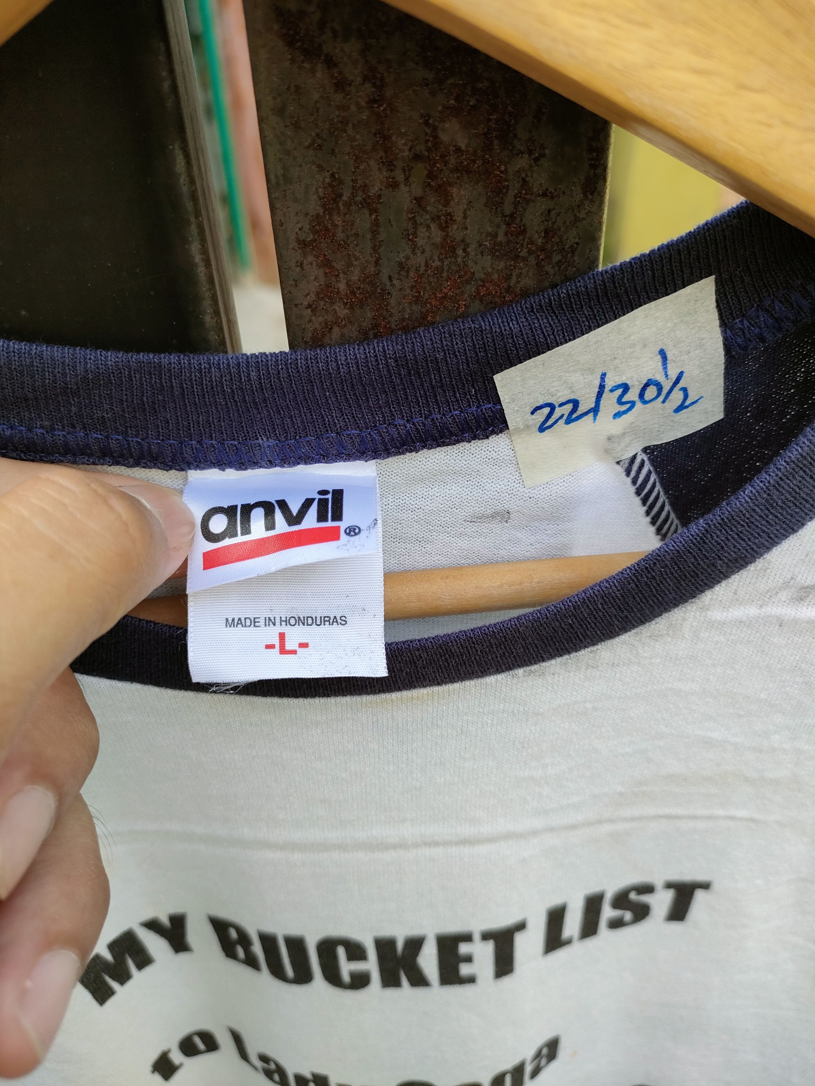 Anvil My Bucket List Raglan T-shirt Size US L / EU 52-54 / 3 - 6 Thumbnail