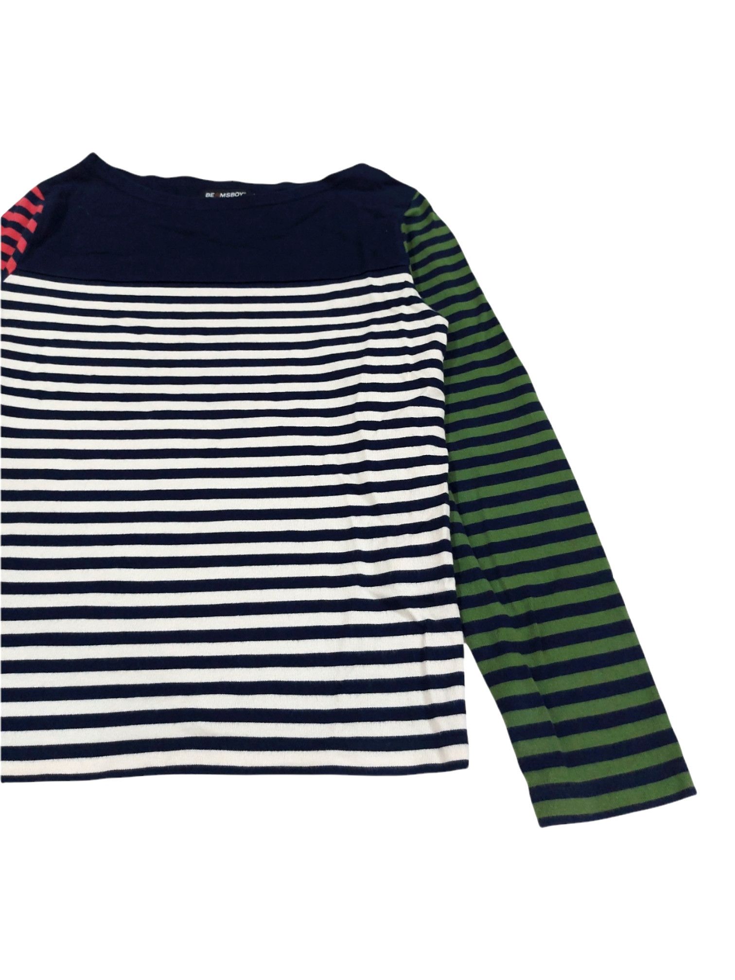 Beams Plus × Designer × Japanese Brand RARE! BEAMSBOY WIDE COLLAR PUNK MULTICOLORED STRIPED Size US S / EU 44-46 / 1 - 3 Thumbnail