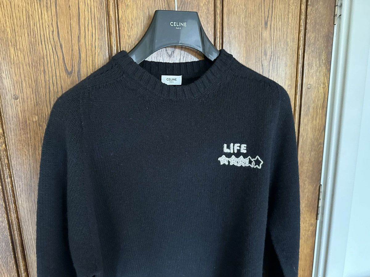 Celine FW21 Celine Teen Knight Poem Life star sweater Hedi Slimane Size US M / EU 48-50 / 2 - 7 Thumbnail