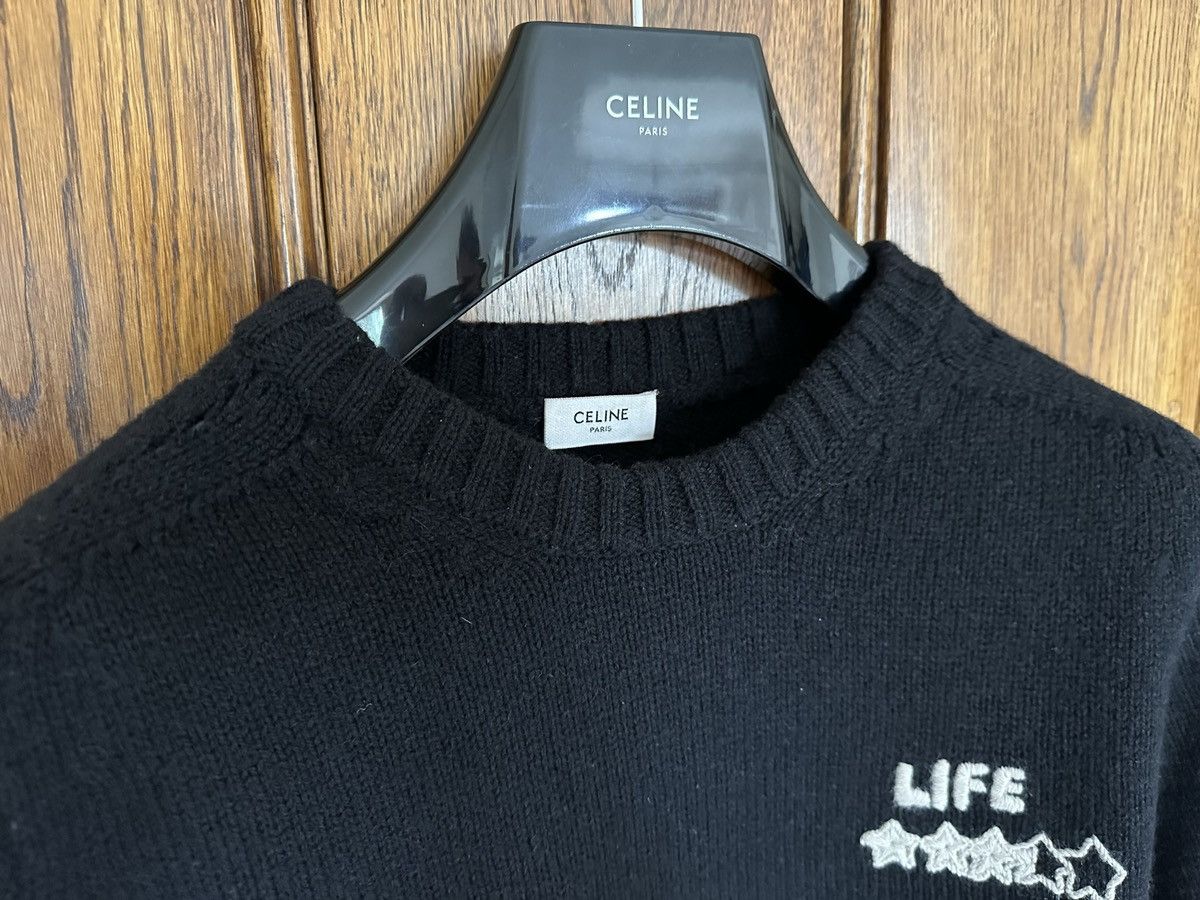 Celine FW21 Celine Teen Knight Poem Life star sweater Hedi Slimane Size US M / EU 48-50 / 2 - 15 Thumbnail