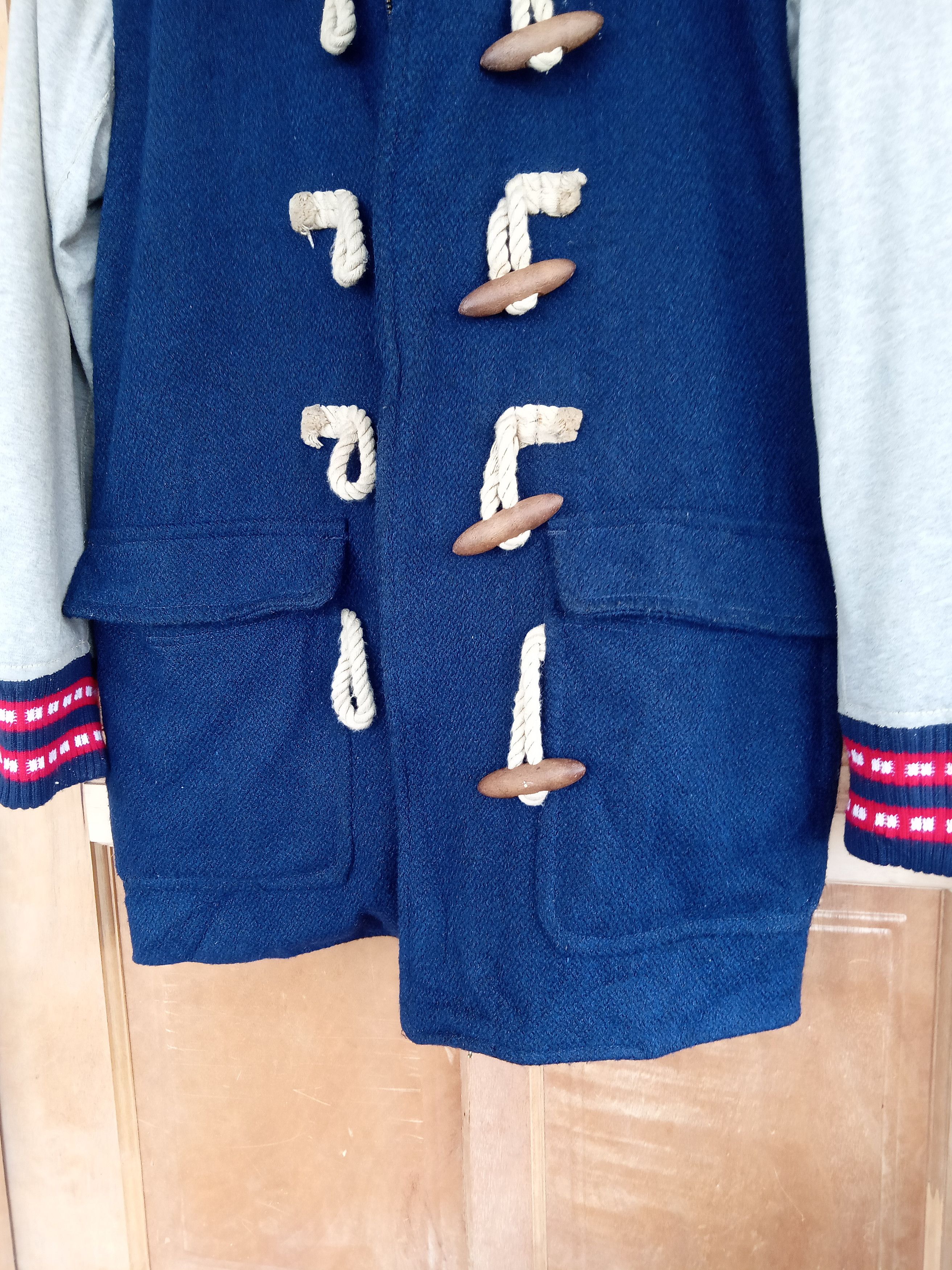 Issey Miyake × mercibeaucoup ISSEY MIYAKE WOOL HOODIE VARSITY JACKET Size US M / EU 48-50 / 2 - 4 Thumbnail