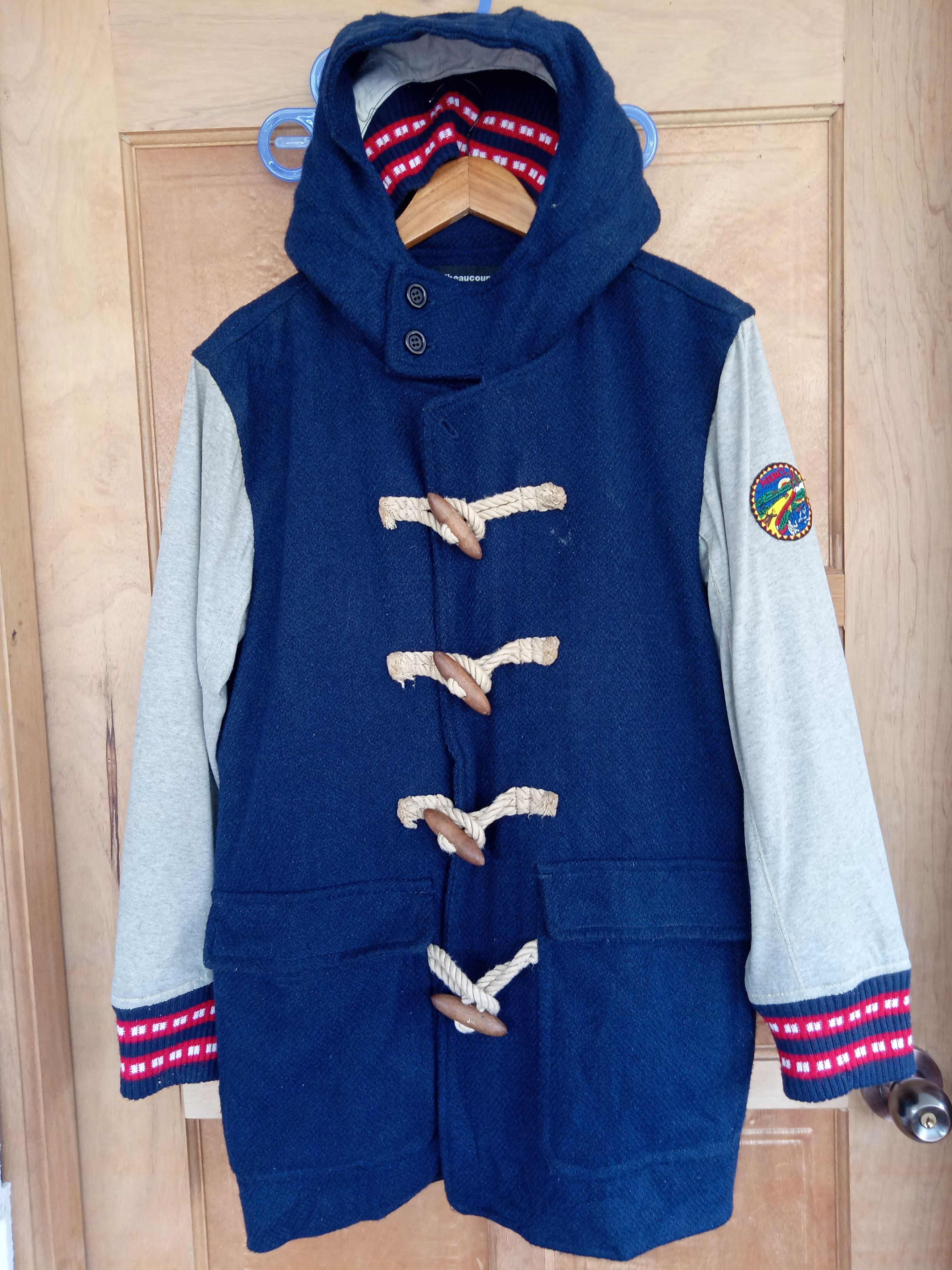 Issey Miyake × mercibeaucoup ISSEY MIYAKE WOOL HOODIE VARSITY JACKET Size US M / EU 48-50 / 2 - 2 Thumbnail