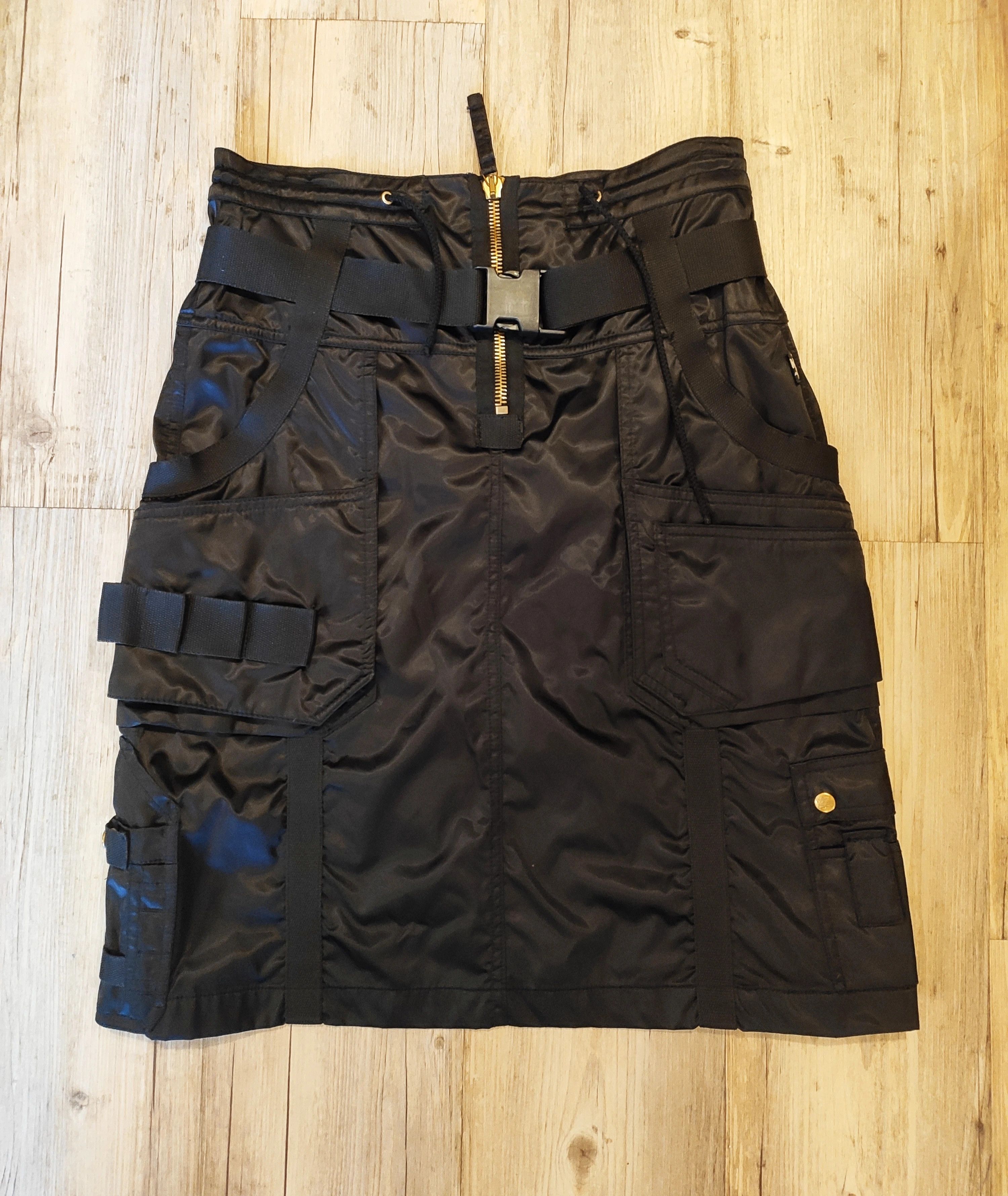 Jean Paul Gaultier GRAIL! Bondage military skirt.Like Helmut Lang or CDG Size 28" / US 6 / IT 42 - 2 Thumbnail