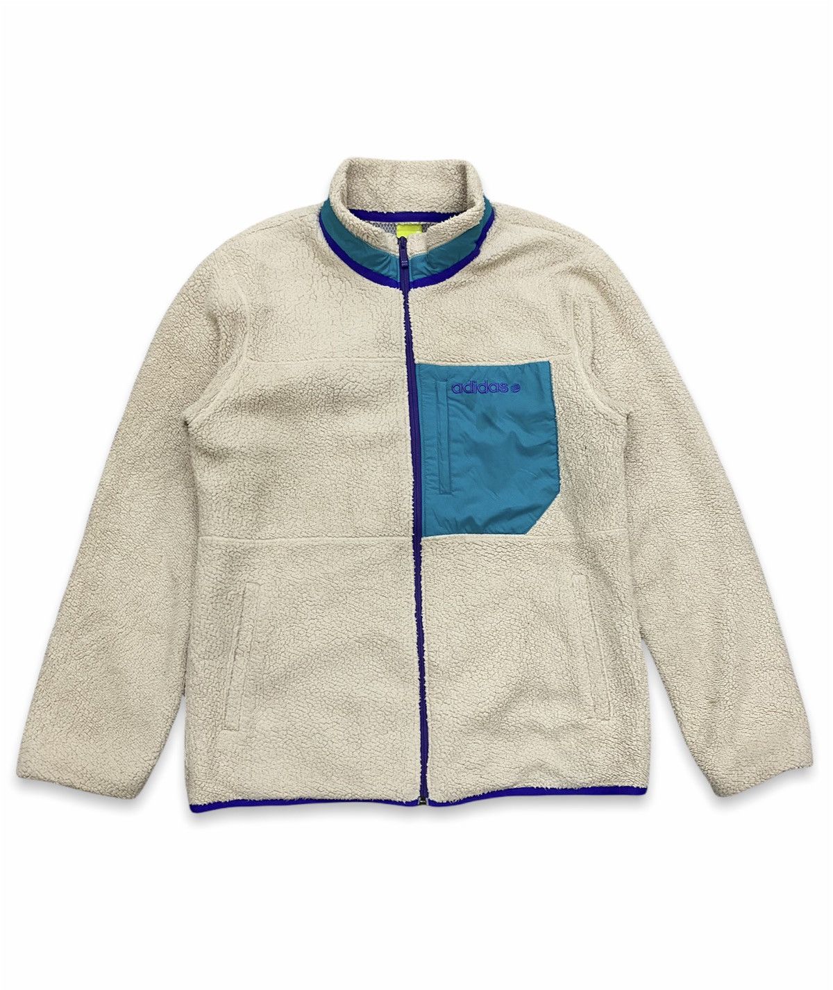 Adidas Adidas Neo Retro Deep Pile Style Fleece Jacket Size US M / EU 48-50 / 2 - 2 Thumbnail