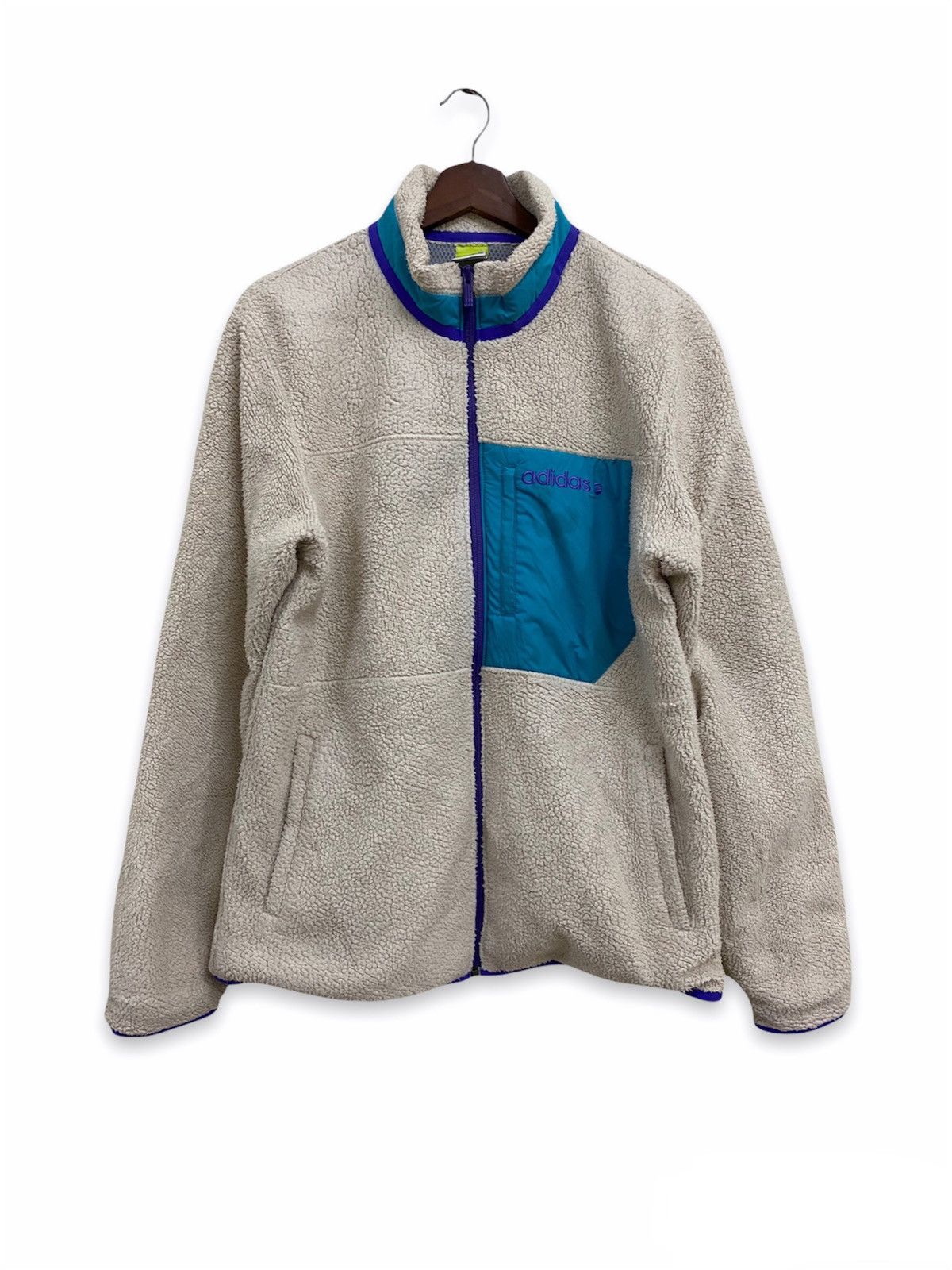 Adidas Adidas Neo Retro Deep Pile Style Fleece Jacket Size US M / EU 48-50 / 2 - 1 Thumbnail