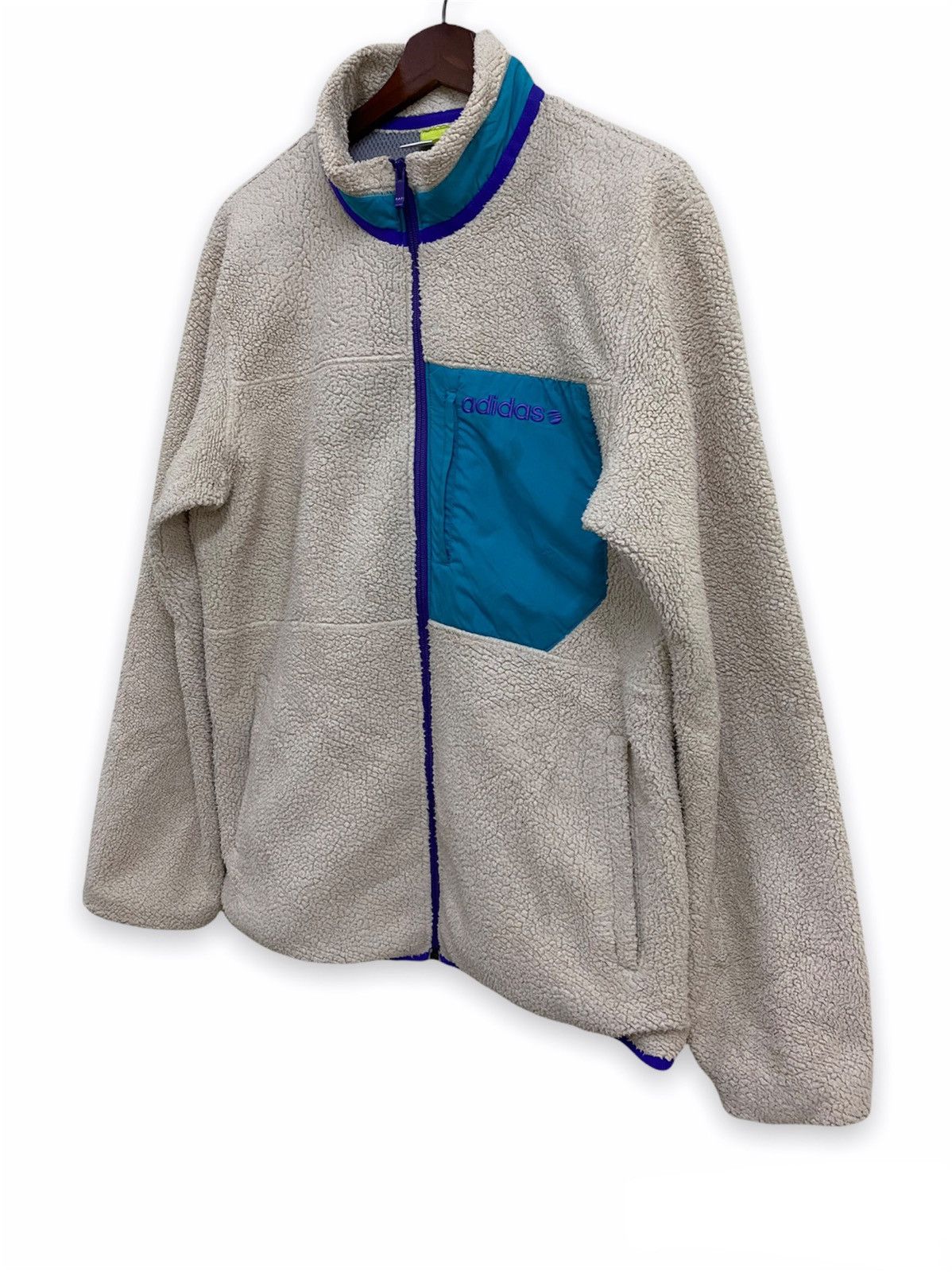Adidas Adidas Neo Retro Deep Pile Style Fleece Jacket Size US M / EU 48-50 / 2 - 3 Thumbnail