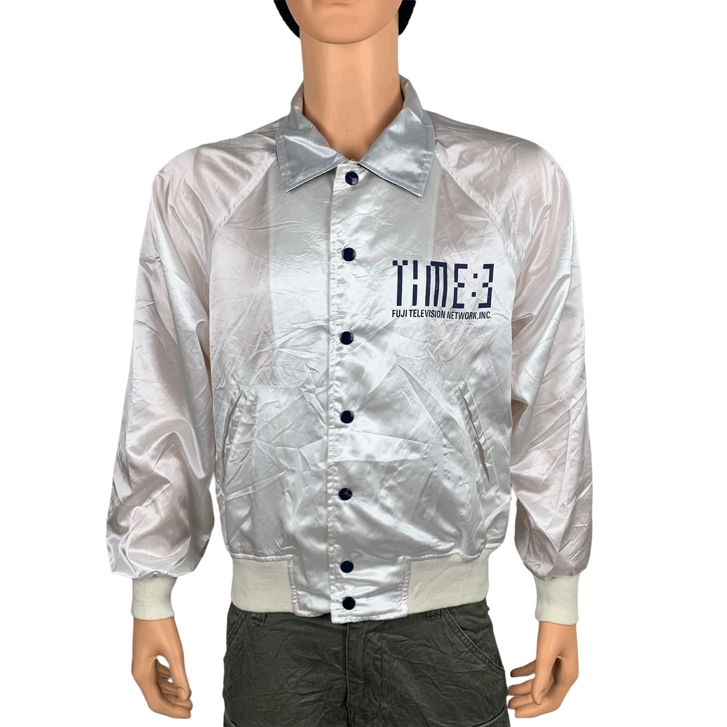 Vintage Village Stone TIME 3 Fuji Television Coach Jacket #3576-126 Size US M / EU 48-50 / 2 - 1 Thumbnail
