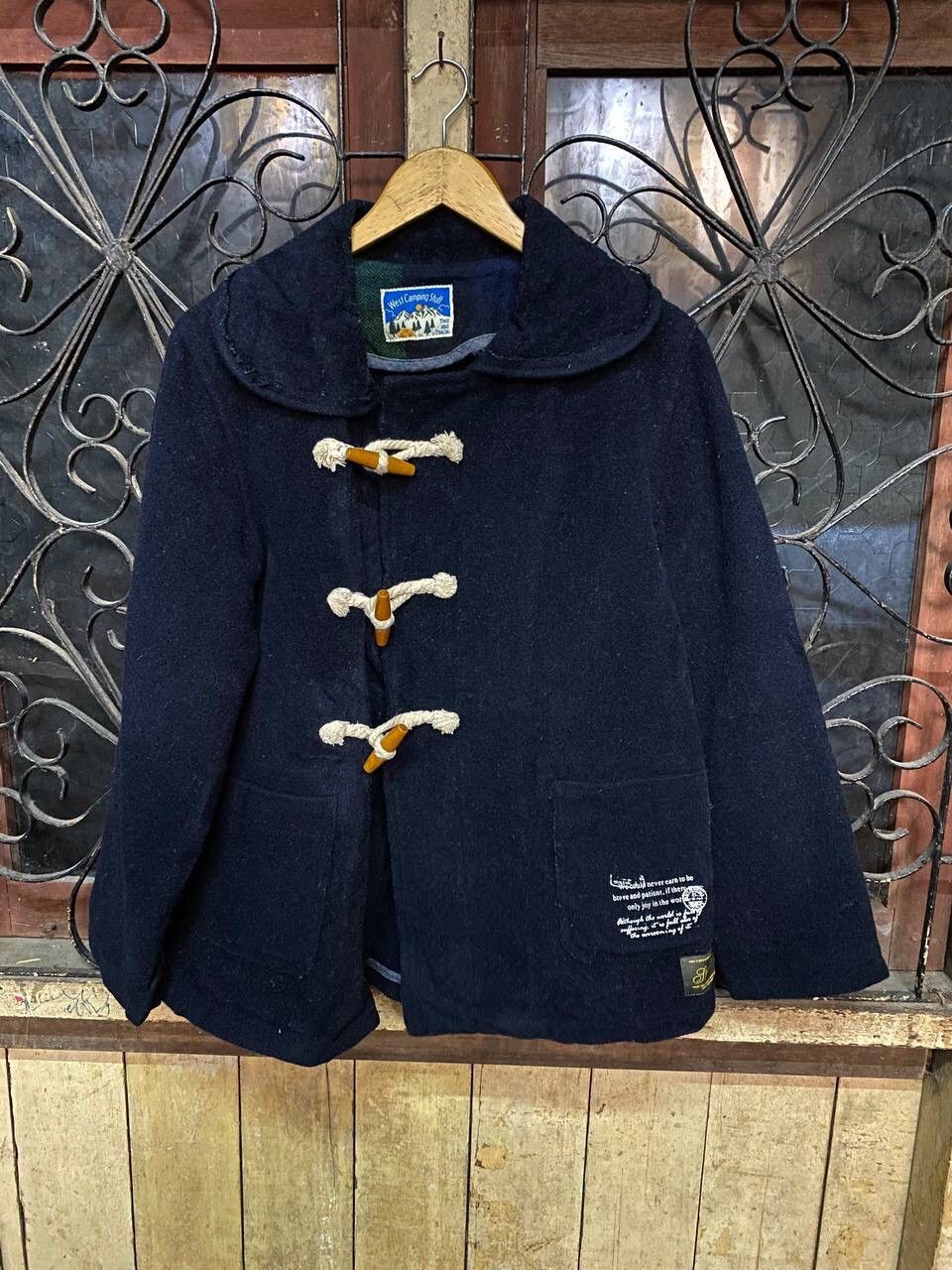 Japanese Brand Vintage Duffel Wool Coat West Camping Stuff Tent And Trails Size US S / EU 44-46 / 1 - 5 Thumbnail