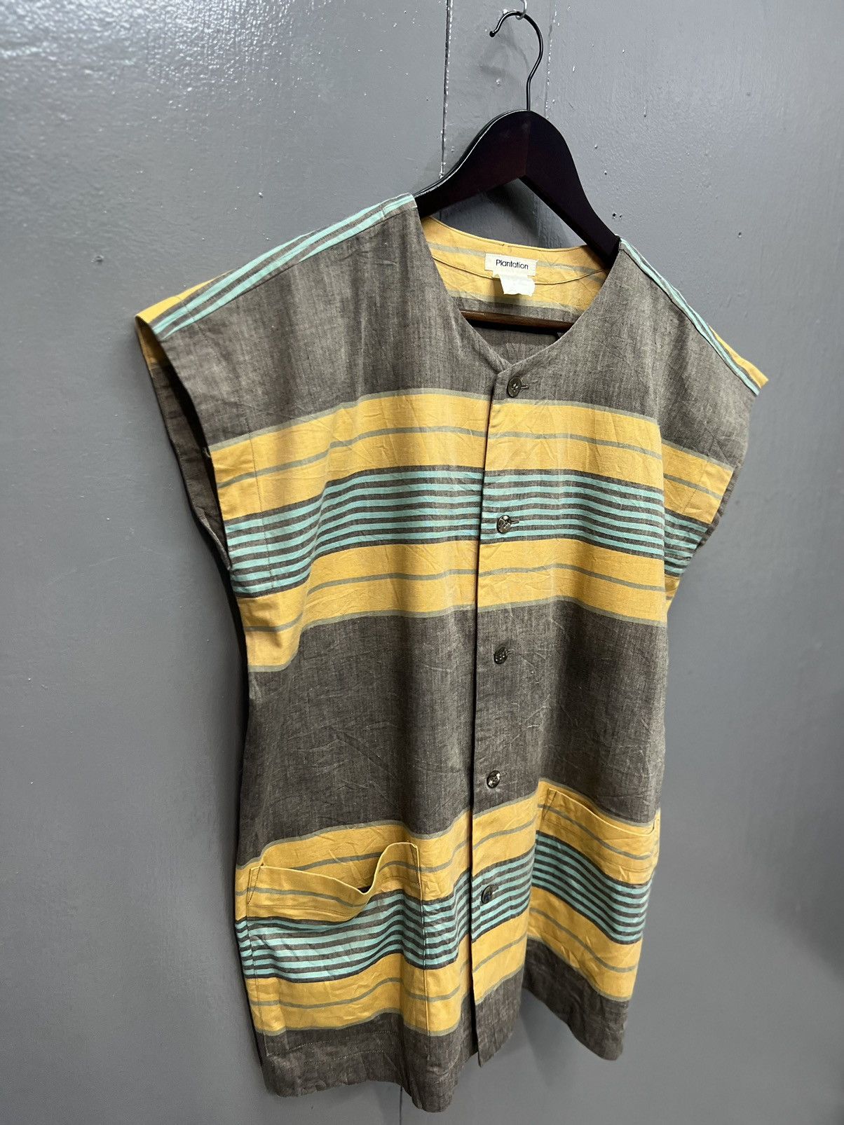 Issey Miyake ARCHIVE🔥ISSEY MIYAKE STRIPE DESIGN VEST JACKET Size M / US 6-8 / IT 42-44 - 3 Thumbnail