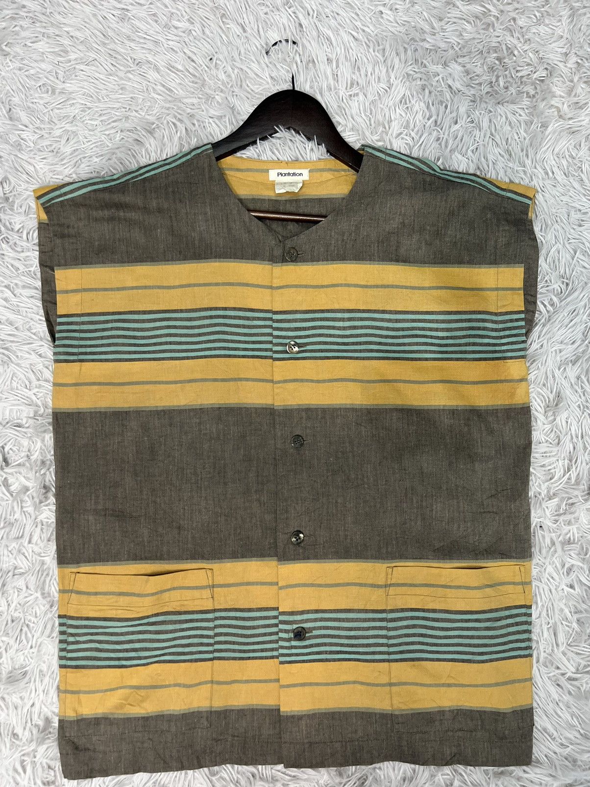 ARCHIVE🔥ISSEY MIYAKE STRIPE DESIGN VEST JACKET