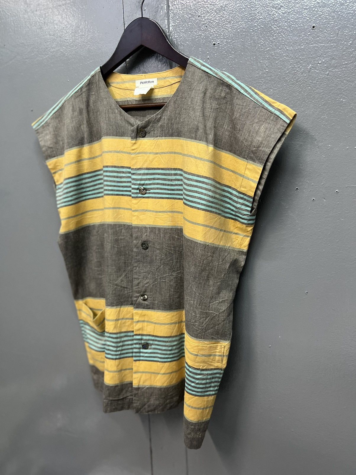 Issey Miyake ARCHIVE🔥ISSEY MIYAKE STRIPE DESIGN VEST JACKET Size M / US 6-8 / IT 42-44 - 4 Thumbnail