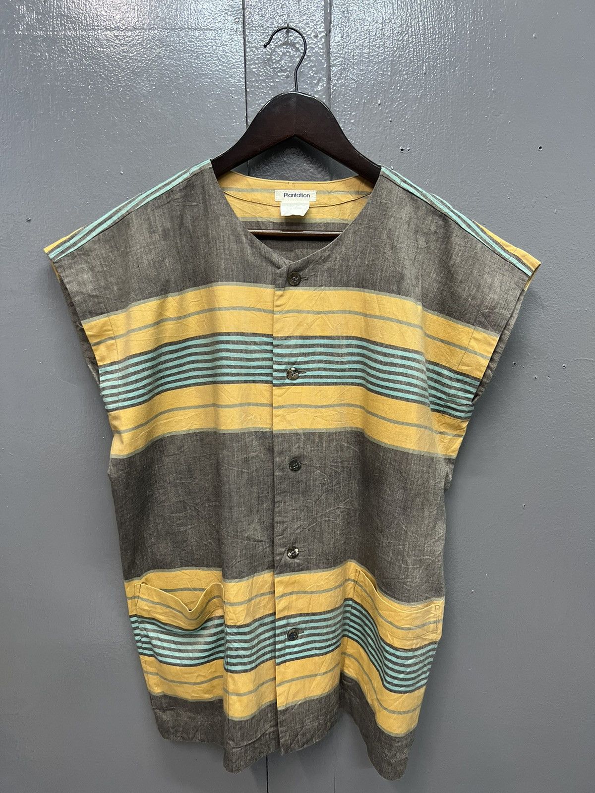 Issey Miyake ARCHIVE🔥ISSEY MIYAKE STRIPE DESIGN VEST JACKET Size M / US 6-8 / IT 42-44 - 2 Thumbnail