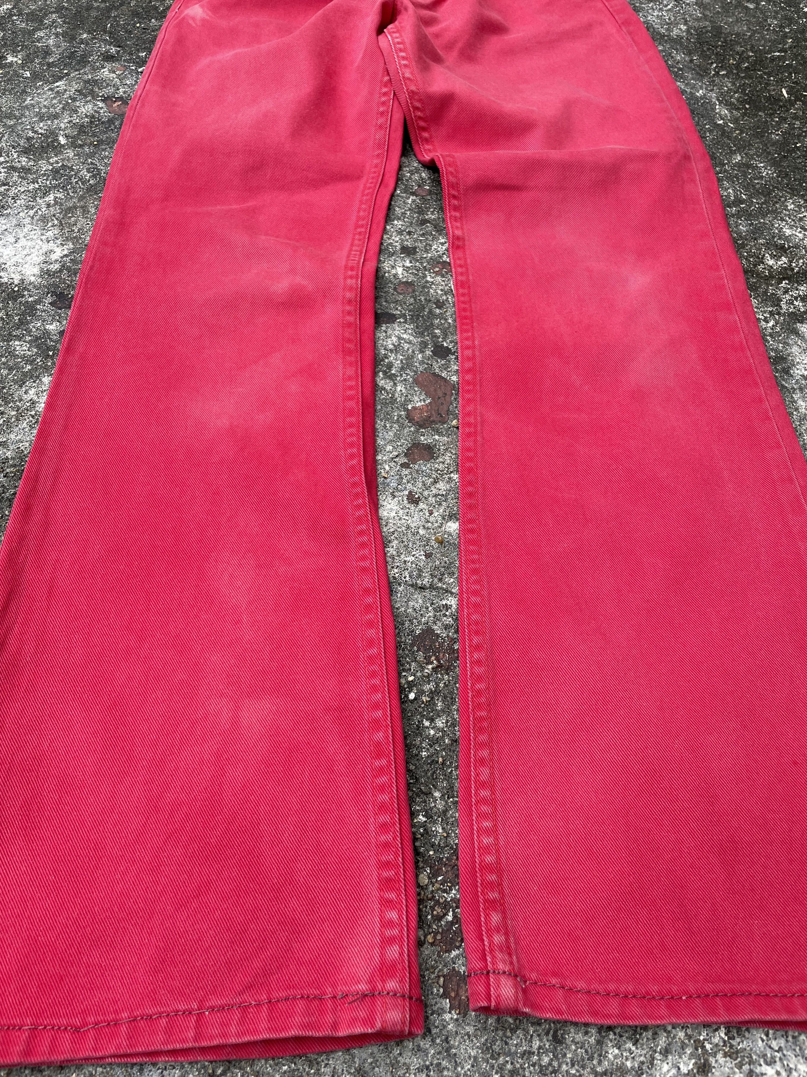 Levi's × Vintage Bleach Faded Red Levi's 517 Bootcut Jeans Size US 30 / EU 46 - 8 Thumbnail