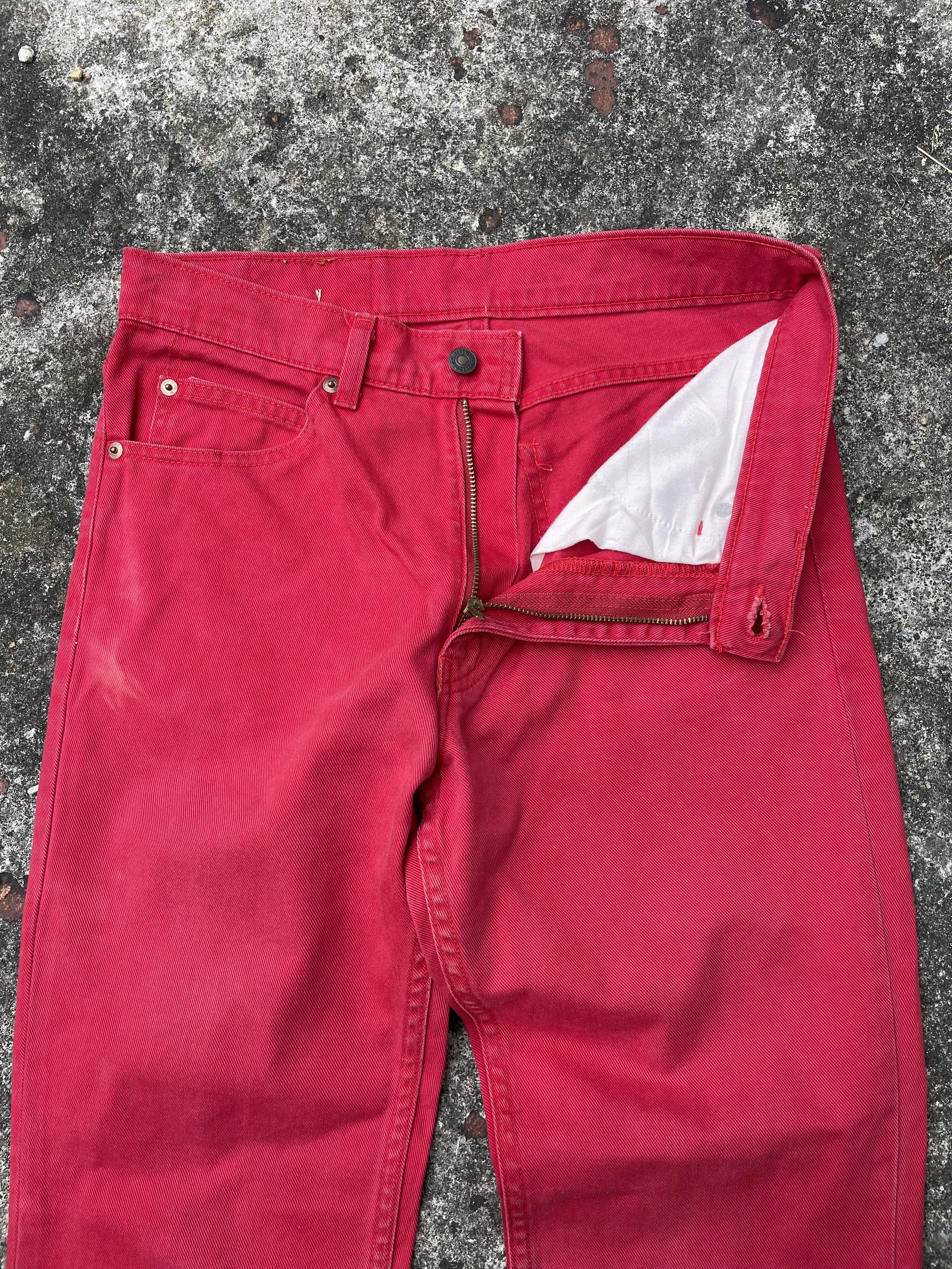 Levi's × Vintage Bleach Faded Red Levi's 517 Bootcut Jeans Size US 30 / EU 46 - 4 Thumbnail