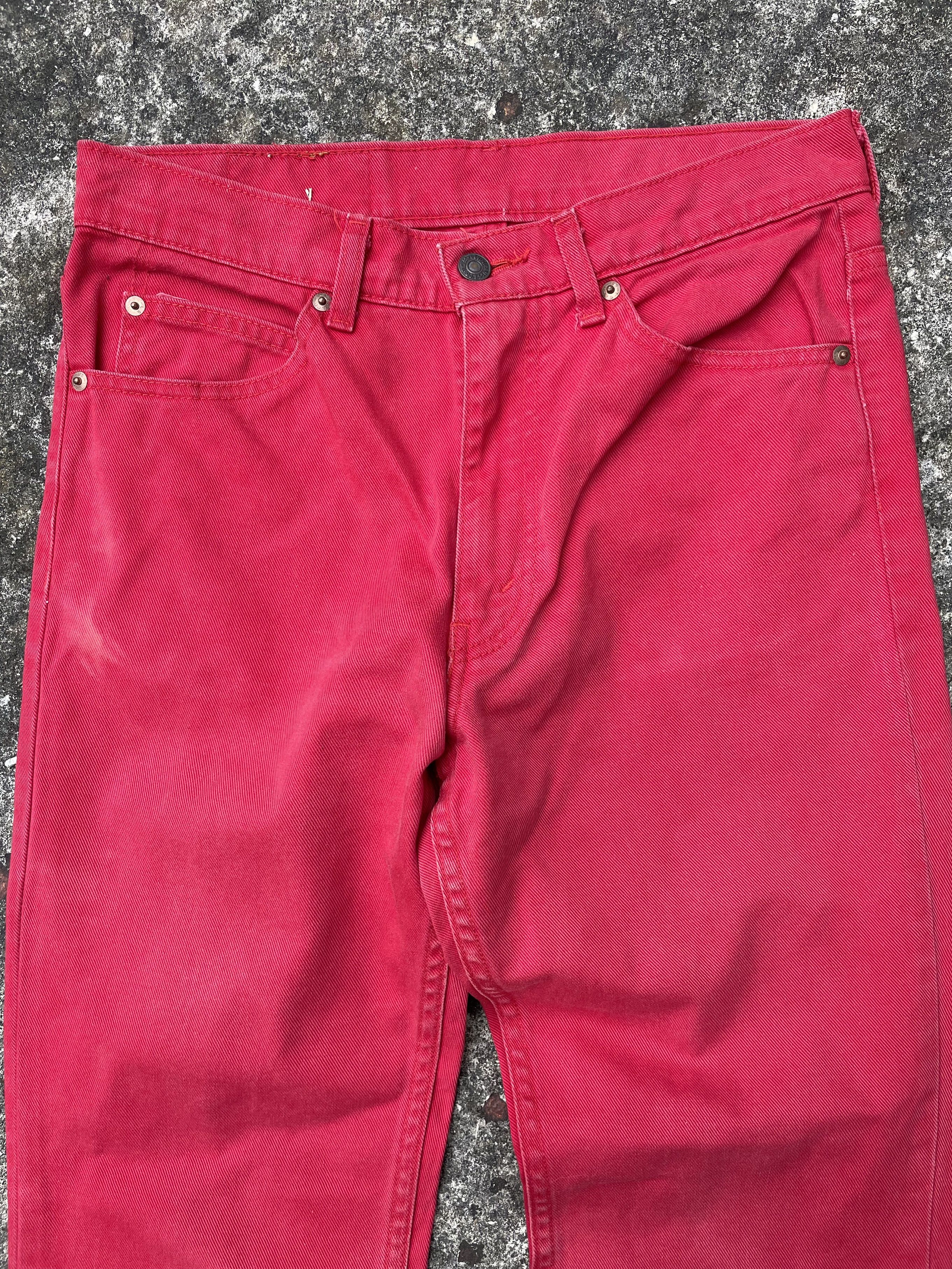 Levi's × Vintage Bleach Faded Red Levi's 517 Bootcut Jeans Size US 30 / EU 46 - 3 Thumbnail