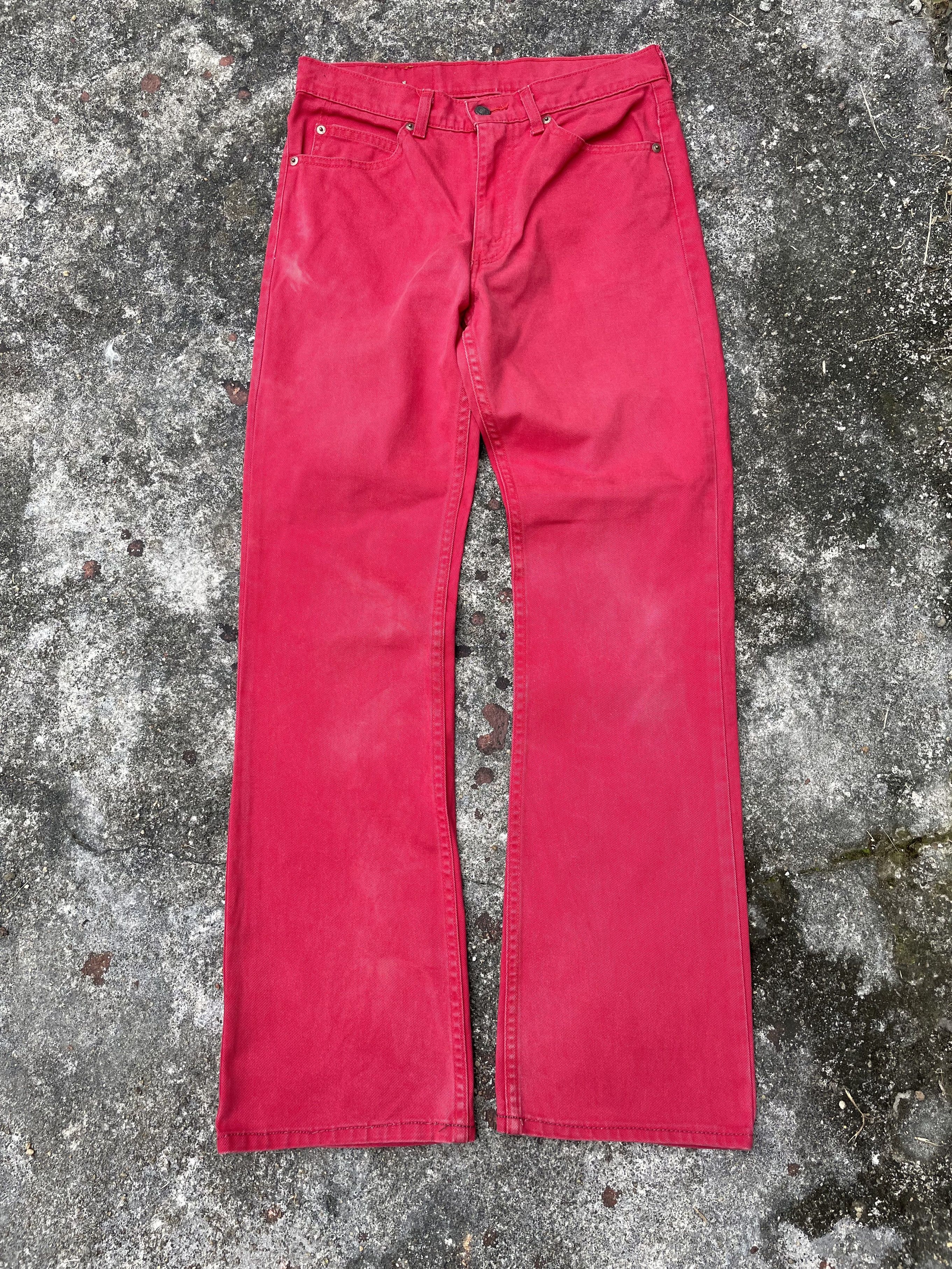Levi's × Vintage Bleach Faded Red Levi's 517 Bootcut Jeans Size US 30 / EU 46 - 1 Thumbnail