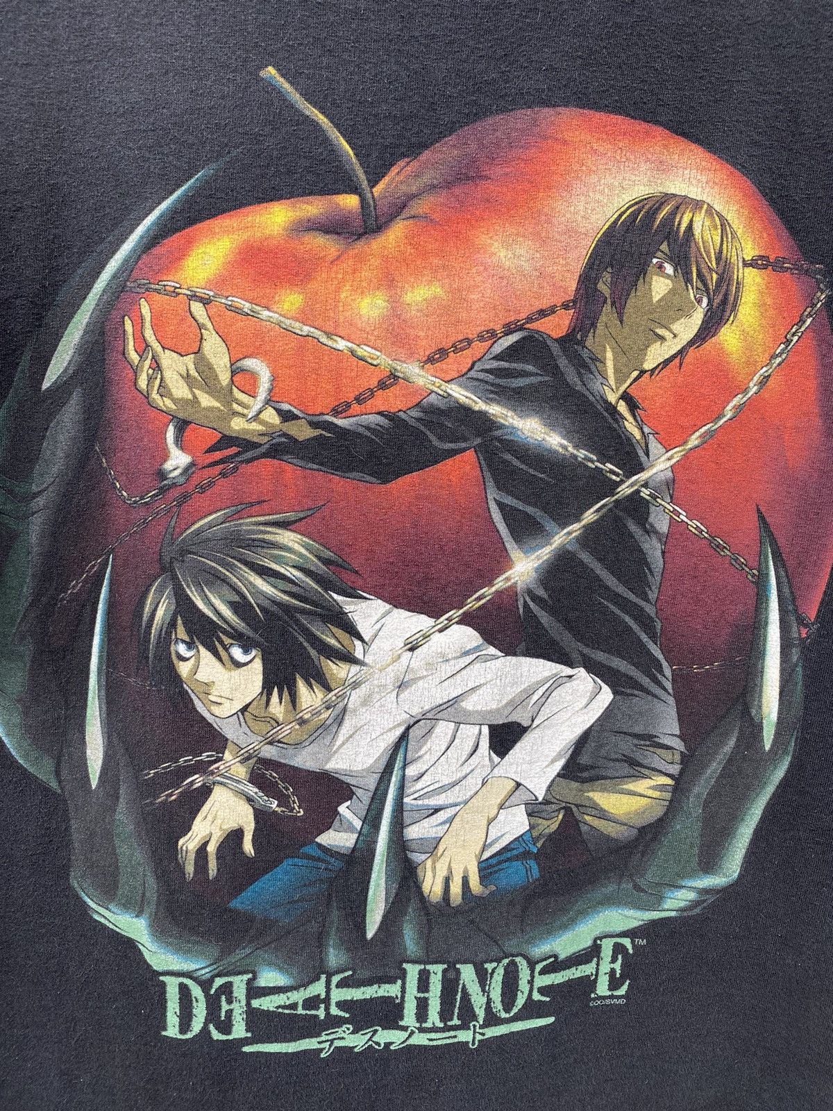 Japanese Brand Vintage Rare Anime DEATH NOTE “Kira & L” Overprint Graphic Size US M / EU 48-50 / 2 - 2 Thumbnail