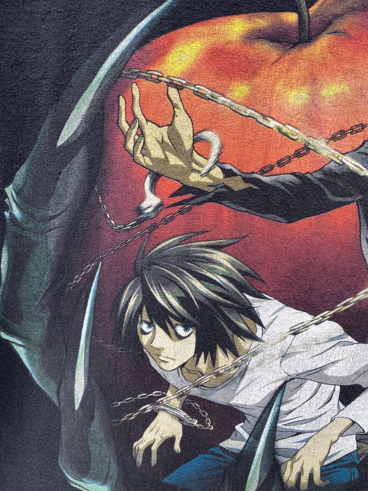 Japanese Brand Vintage Rare Anime DEATH NOTE “Kira & L” Overprint Graphic Size US M / EU 48-50 / 2 - 7 Thumbnail