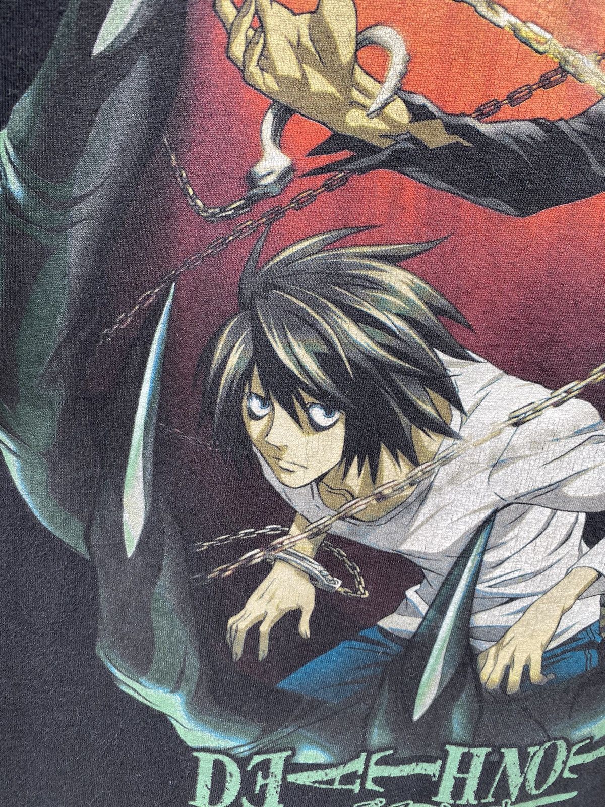 Japanese Brand Vintage Rare Anime DEATH NOTE “Kira & L” Overprint Graphic Size US M / EU 48-50 / 2 - 4 Thumbnail