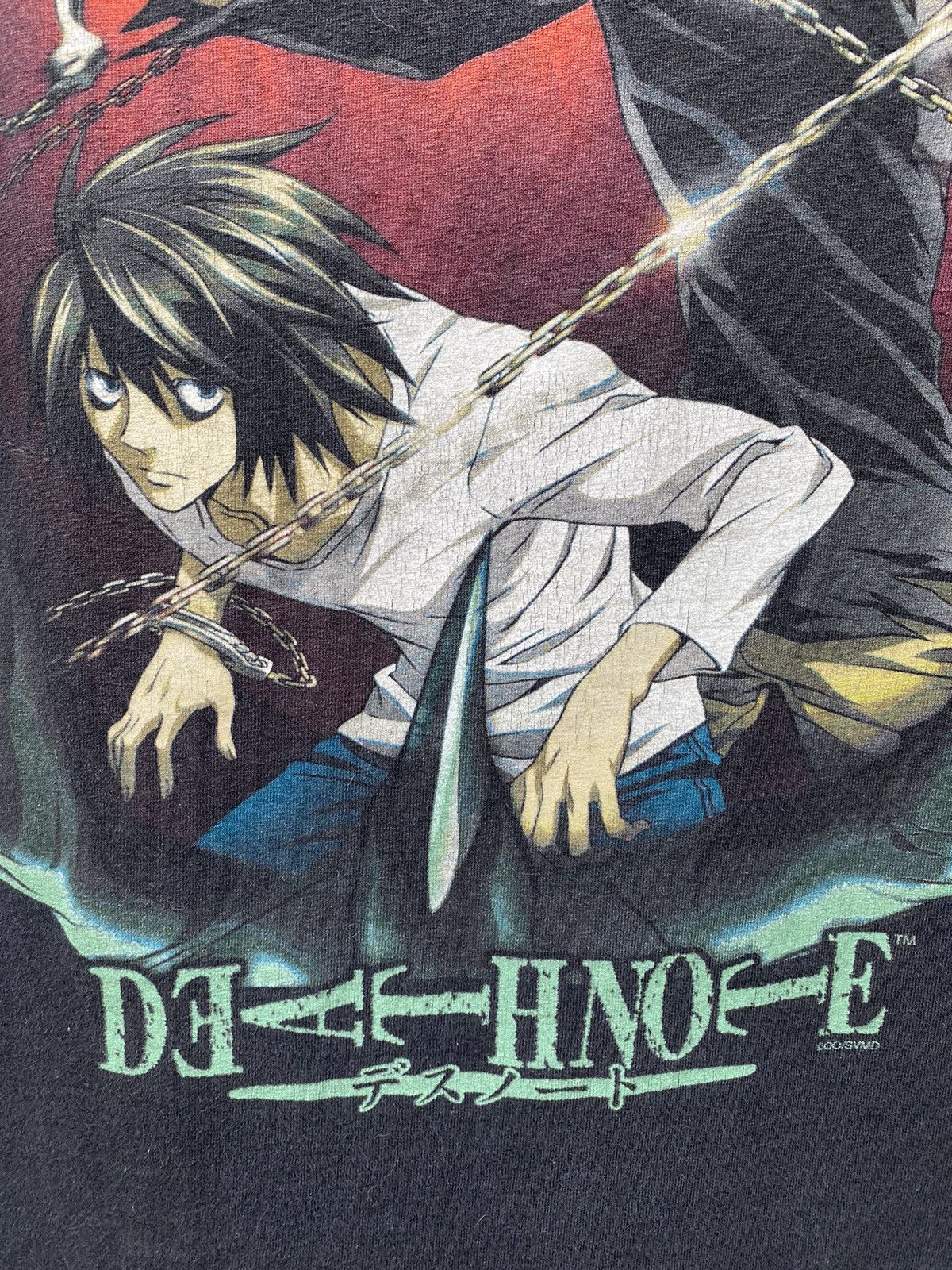 Japanese Brand Vintage Rare Anime DEATH NOTE “Kira & L” Overprint Graphic Size US M / EU 48-50 / 2 - 5 Thumbnail