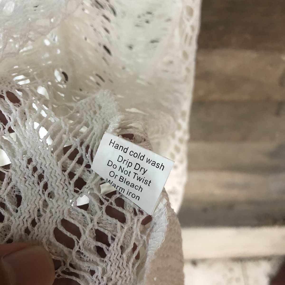 Homespun Knitwear Elegant Mesh Net Crochet White Cardigan Knitwear #7125 Size L / US 10 / IT 46 - 9 Thumbnail
