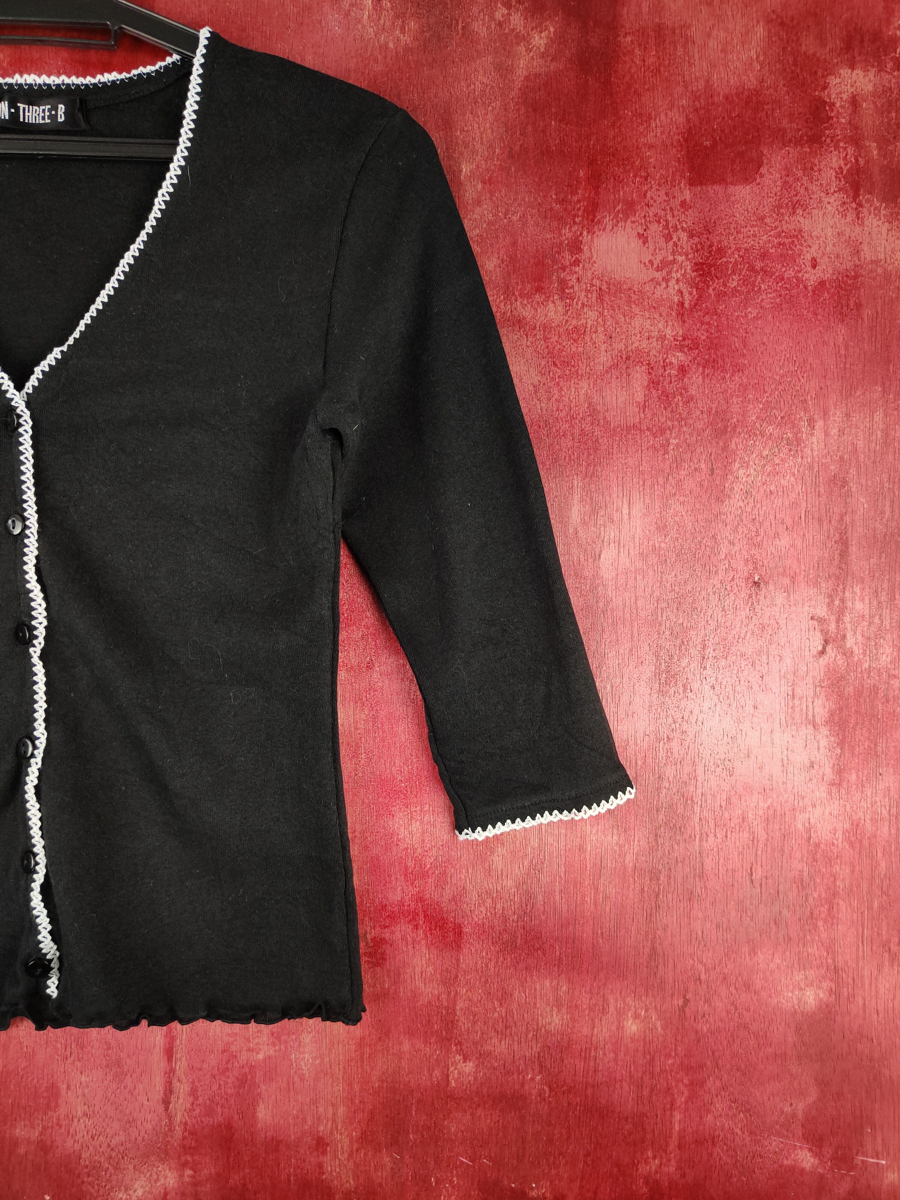 Japanese Brand On-three-B Black Cardigan #S902 Size XS / US 0-2 / IT 36-38 - 5 Thumbnail