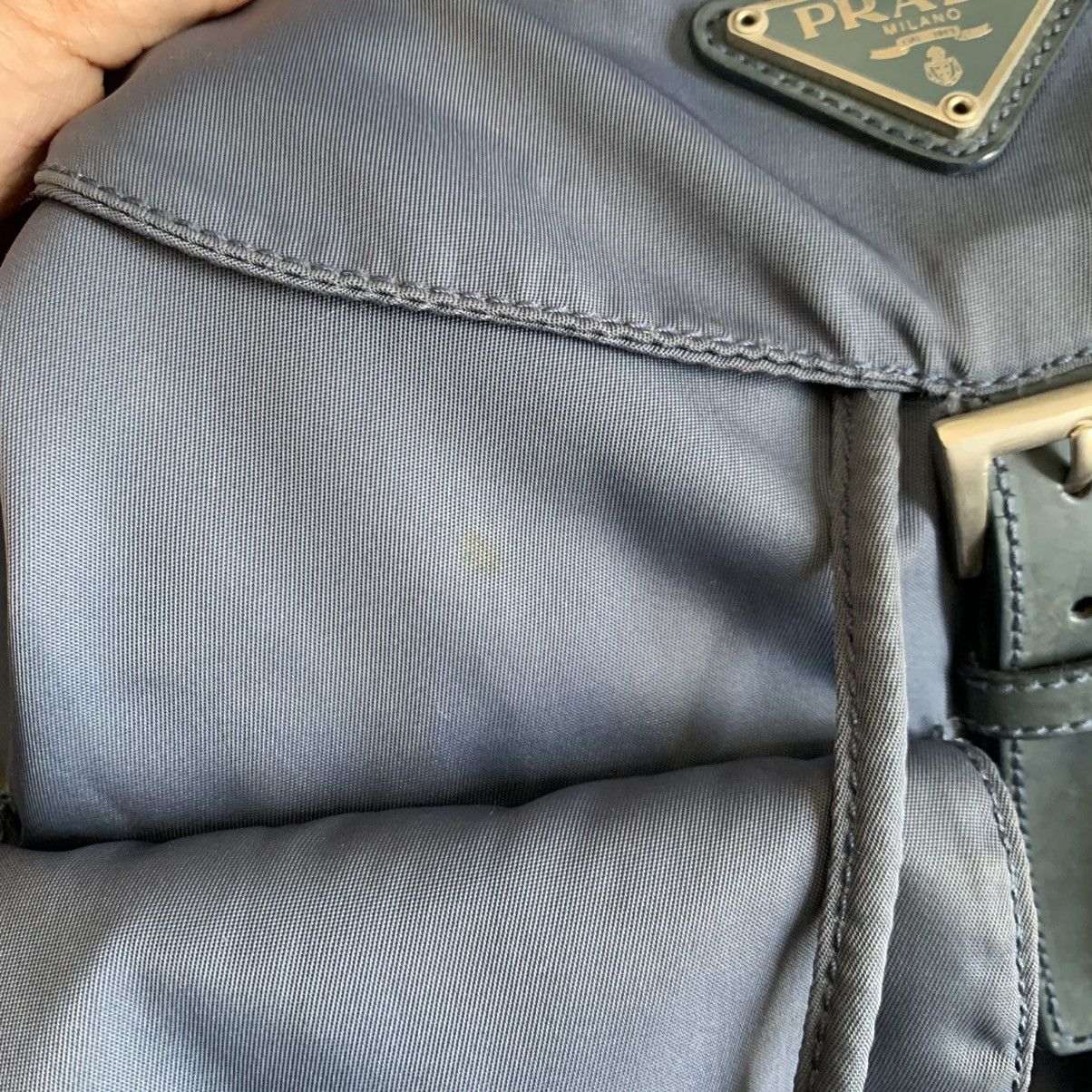 Vintage Vintage Prada Blue Medium Nylon Backpack Size ONE SIZE - 7 Thumbnail
