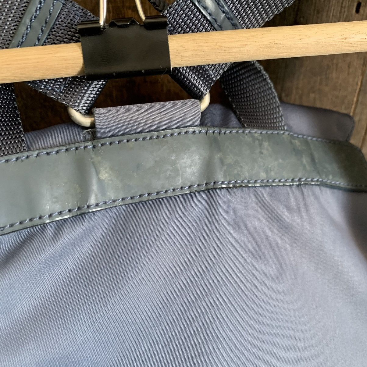 Vintage Vintage Prada Blue Medium Nylon Backpack Size ONE SIZE - 12 Thumbnail