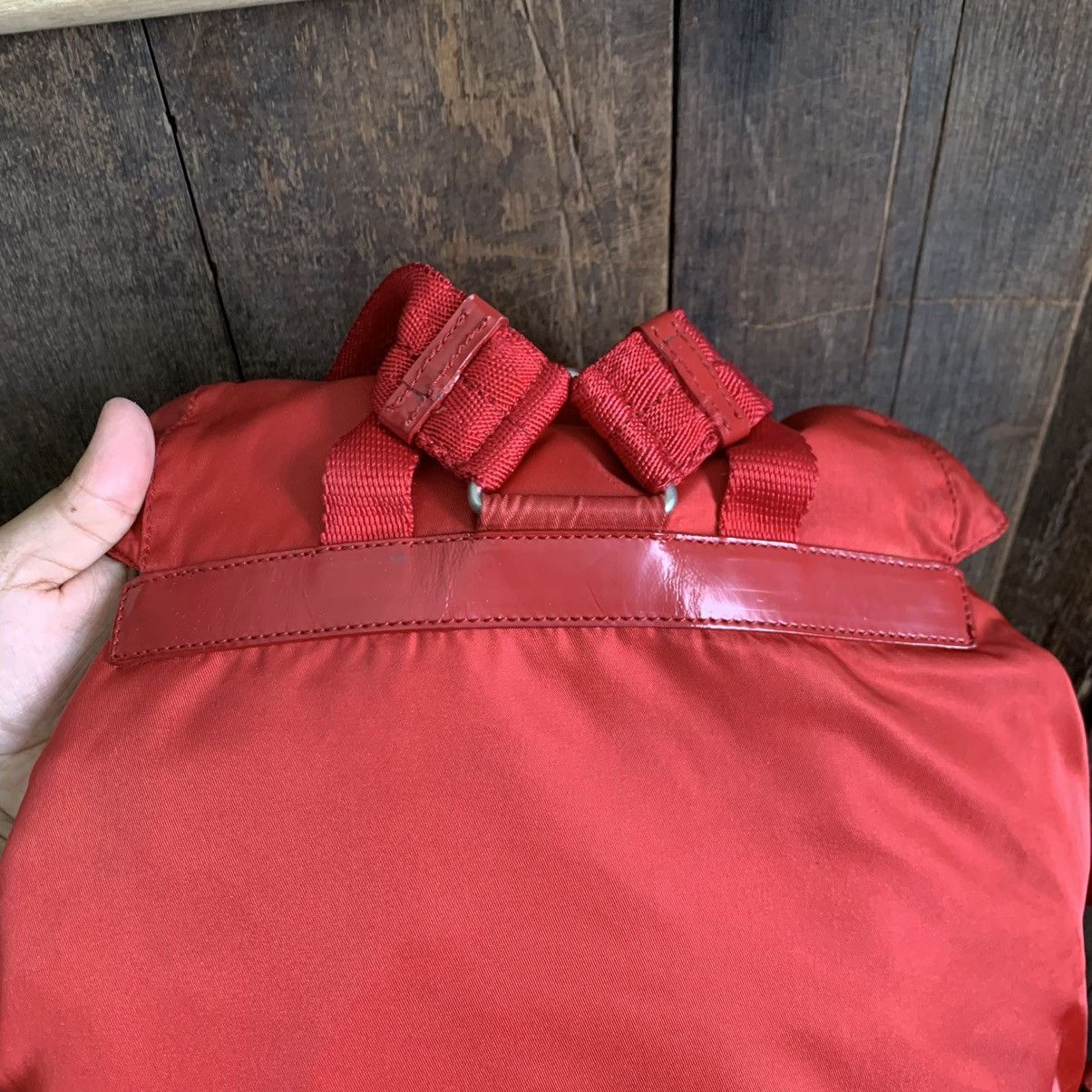 Prada Vintage Prada Red Medium Backpack With Authentic Card Size ONE SIZE - 8 Thumbnail
