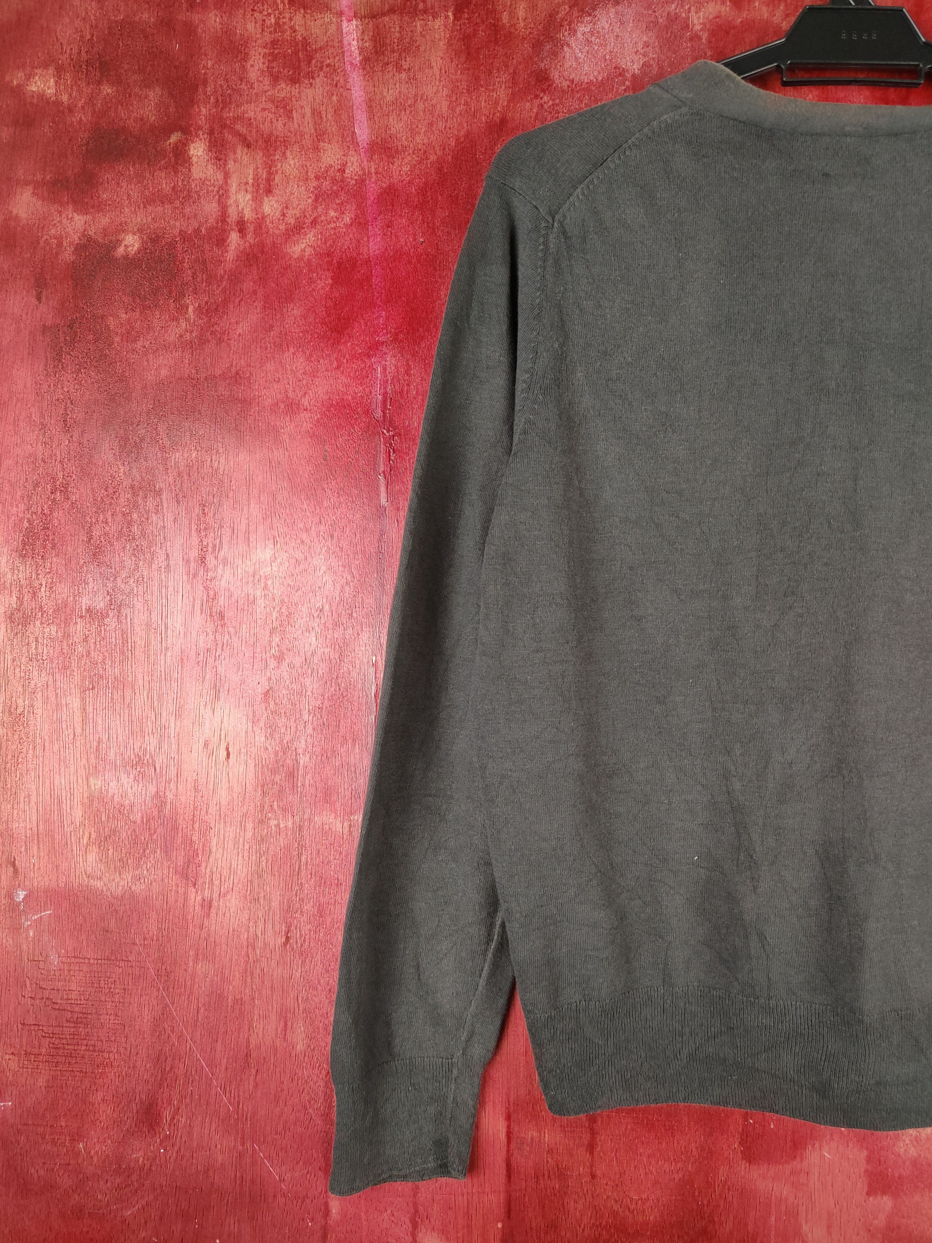 Japanese Brand × Vintage Japan vintage thin Dark Gray Cardigan #S916 Size L / US 10 / IT 46 - 8 Thumbnail