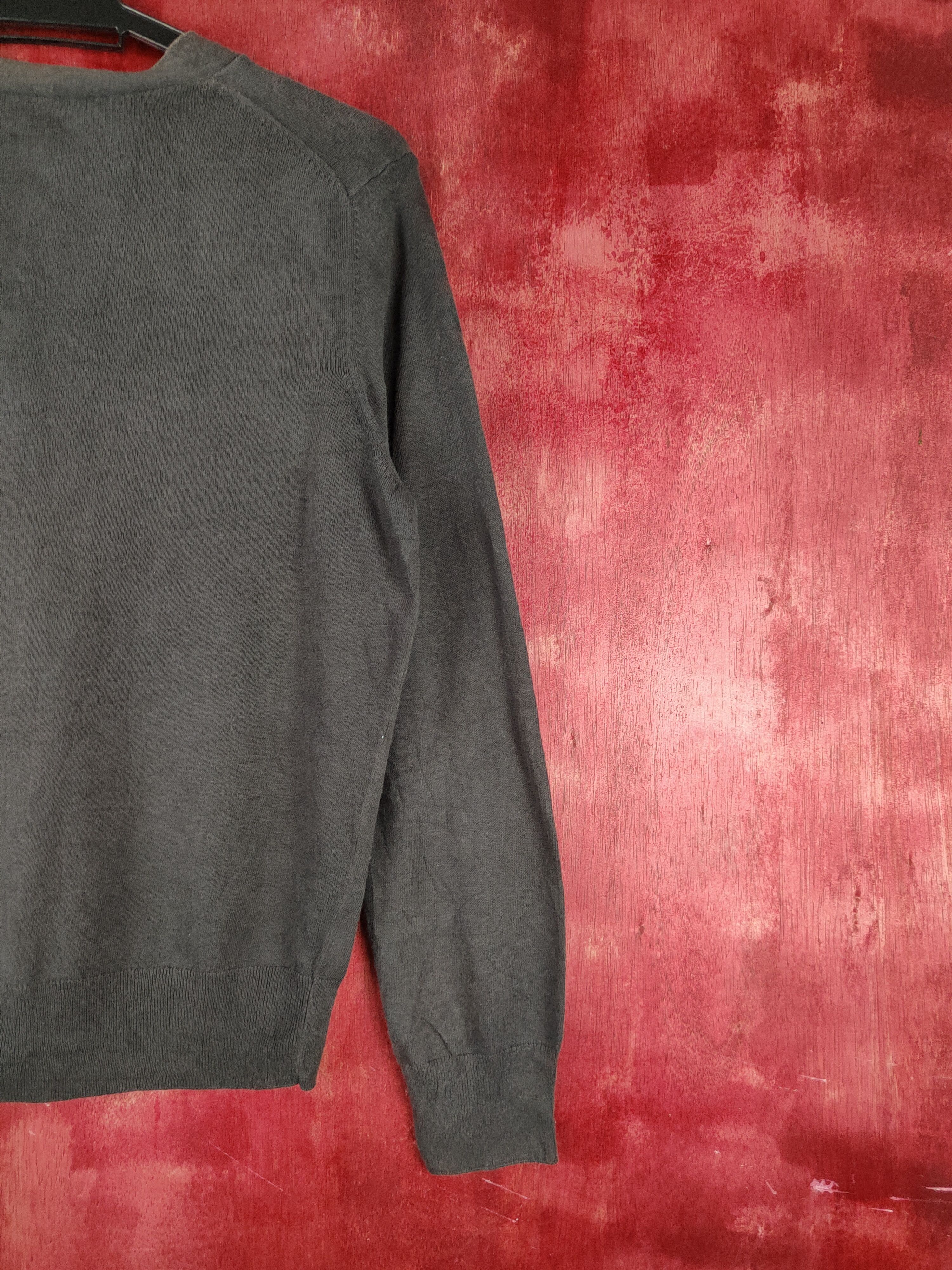 Japanese Brand × Vintage Japan vintage thin Dark Gray Cardigan #S916 Size L / US 10 / IT 46 - 9 Thumbnail