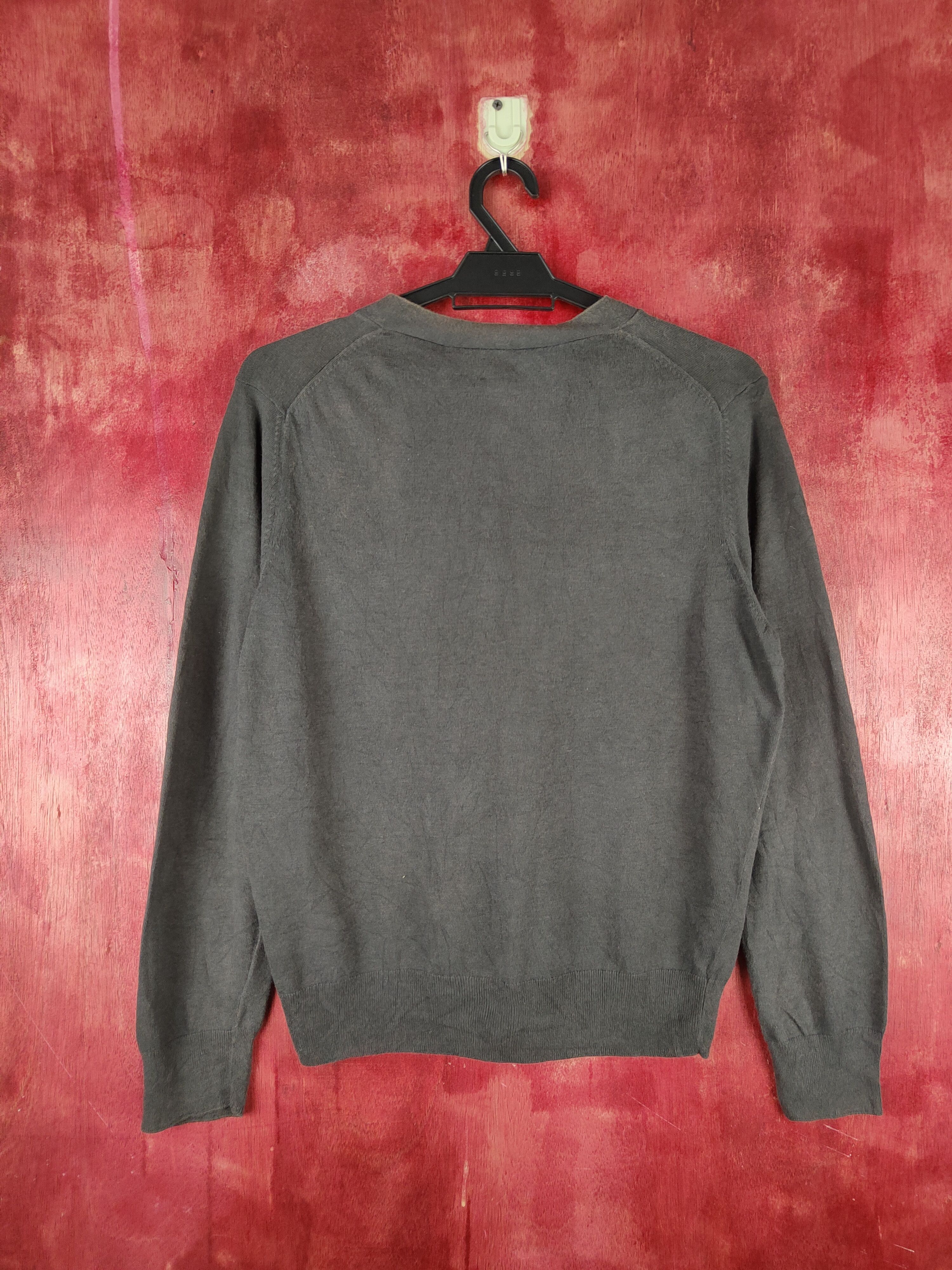 Japanese Brand × Vintage Japan vintage thin Dark Gray Cardigan #S916 Size L / US 10 / IT 46 - 7 Thumbnail