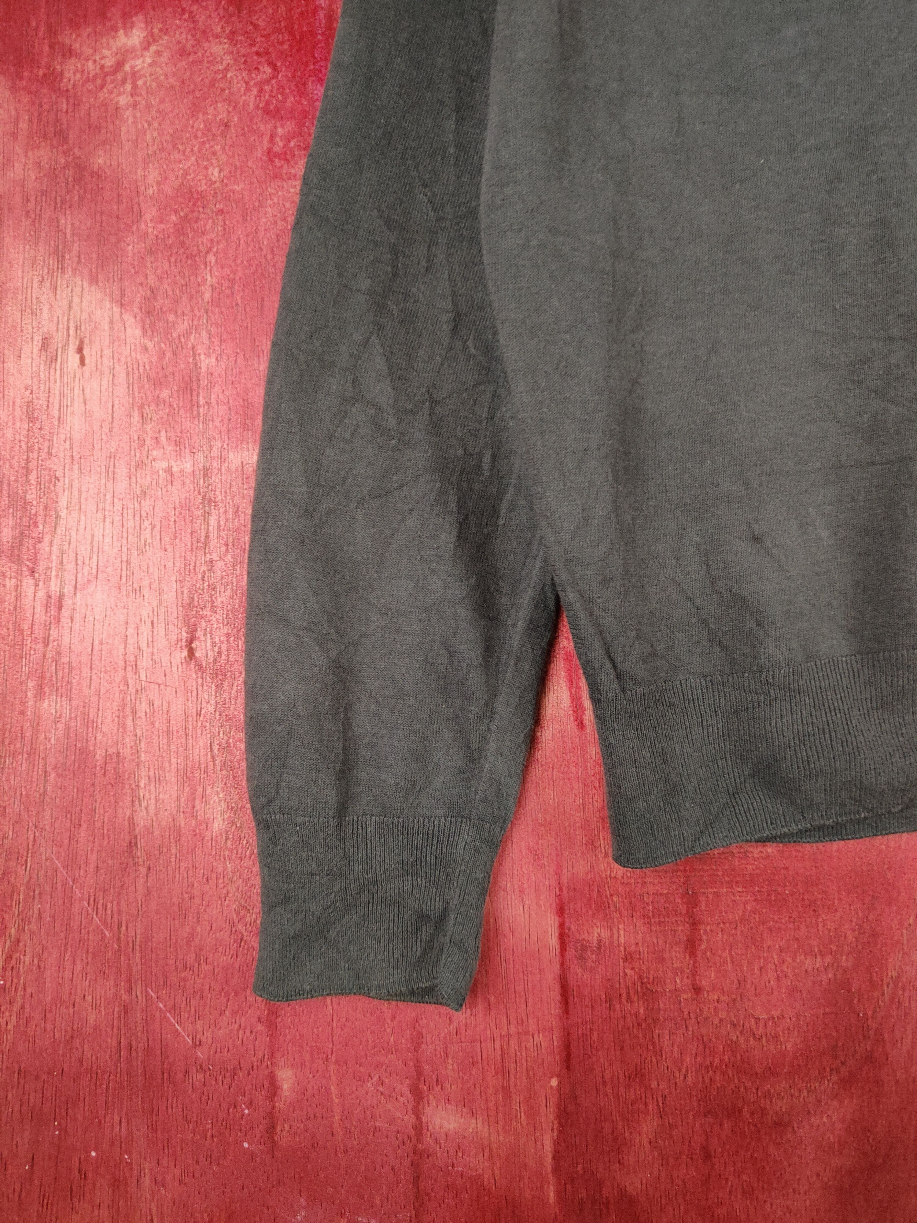 Japanese Brand × Vintage Japan vintage thin Dark Gray Cardigan #S916 Size L / US 10 / IT 46 - 4 Thumbnail