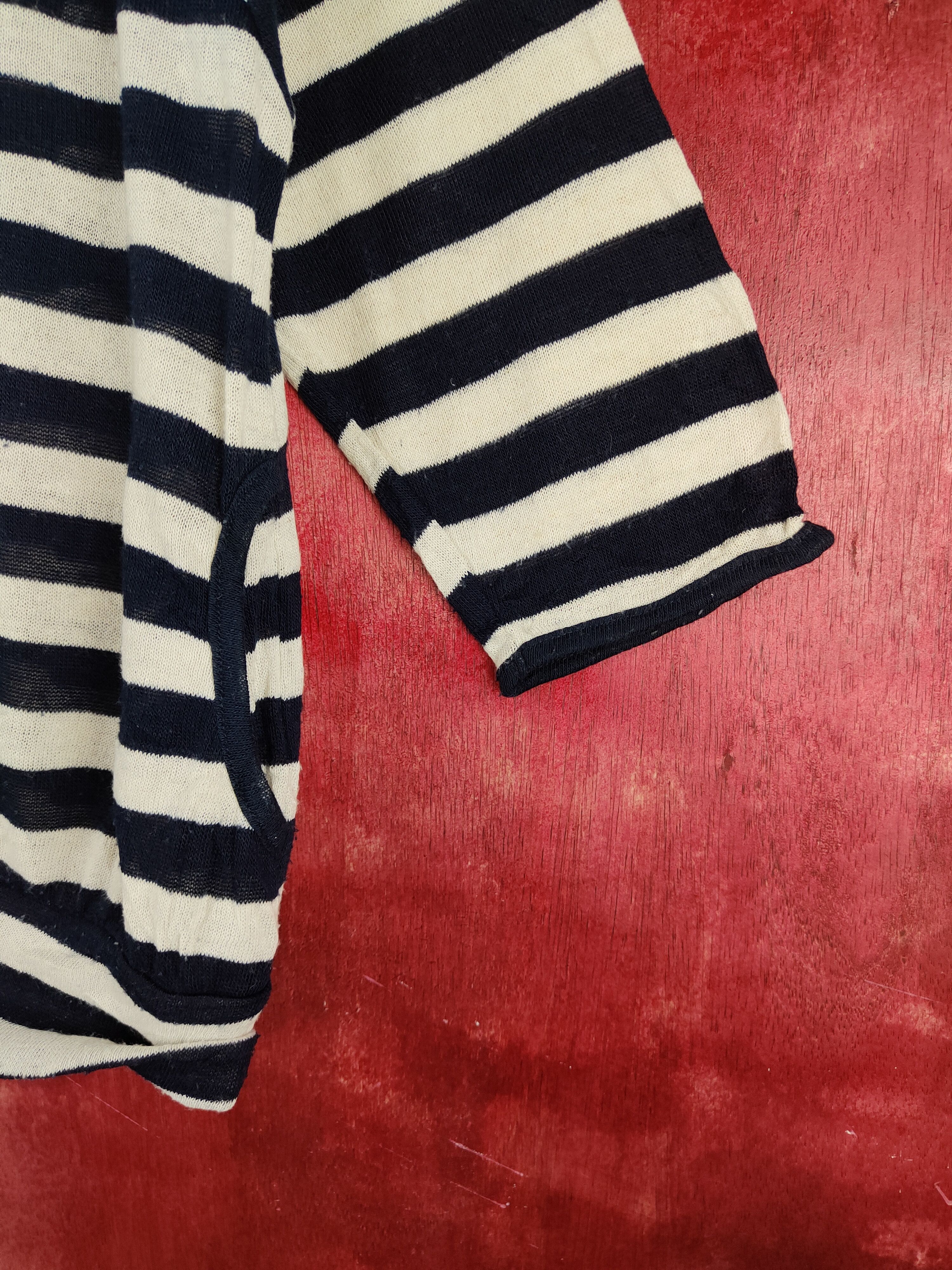 Japanese Brand Olived des Olive Navy/White Stripe Hoodie Cardigan #S851 Size M / US 6-8 / IT 42-44 - 6 Thumbnail
