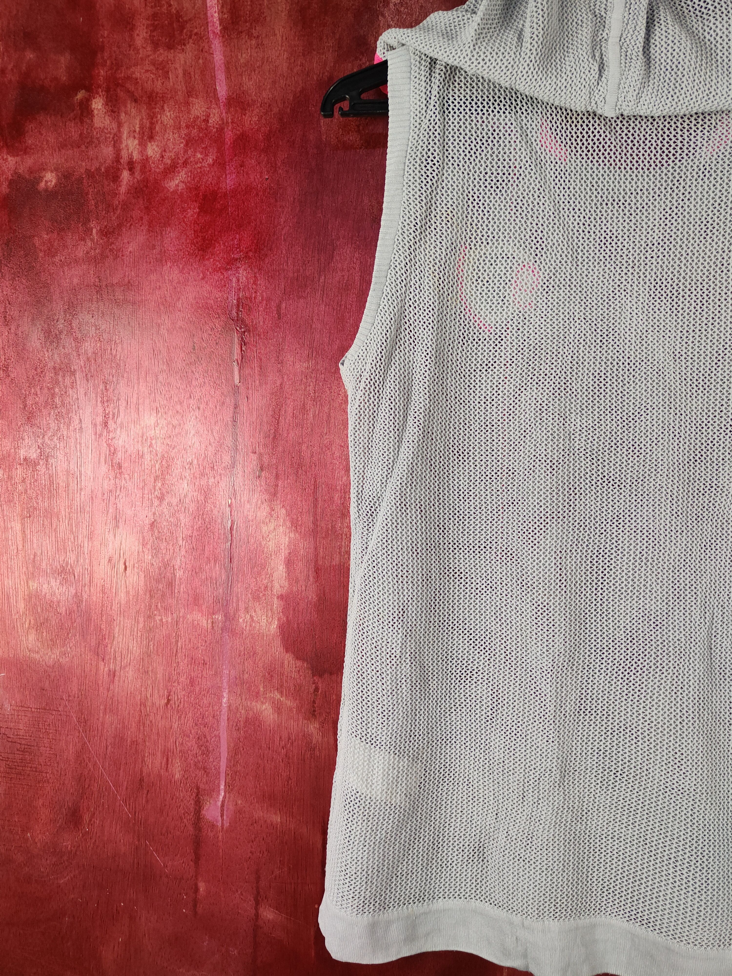 Vintage Japan Gray Crochet Meshnet Hoodie Knitw Tank Tops #S1014 Size S / US 4 / IT 40 - 8 Thumbnail
