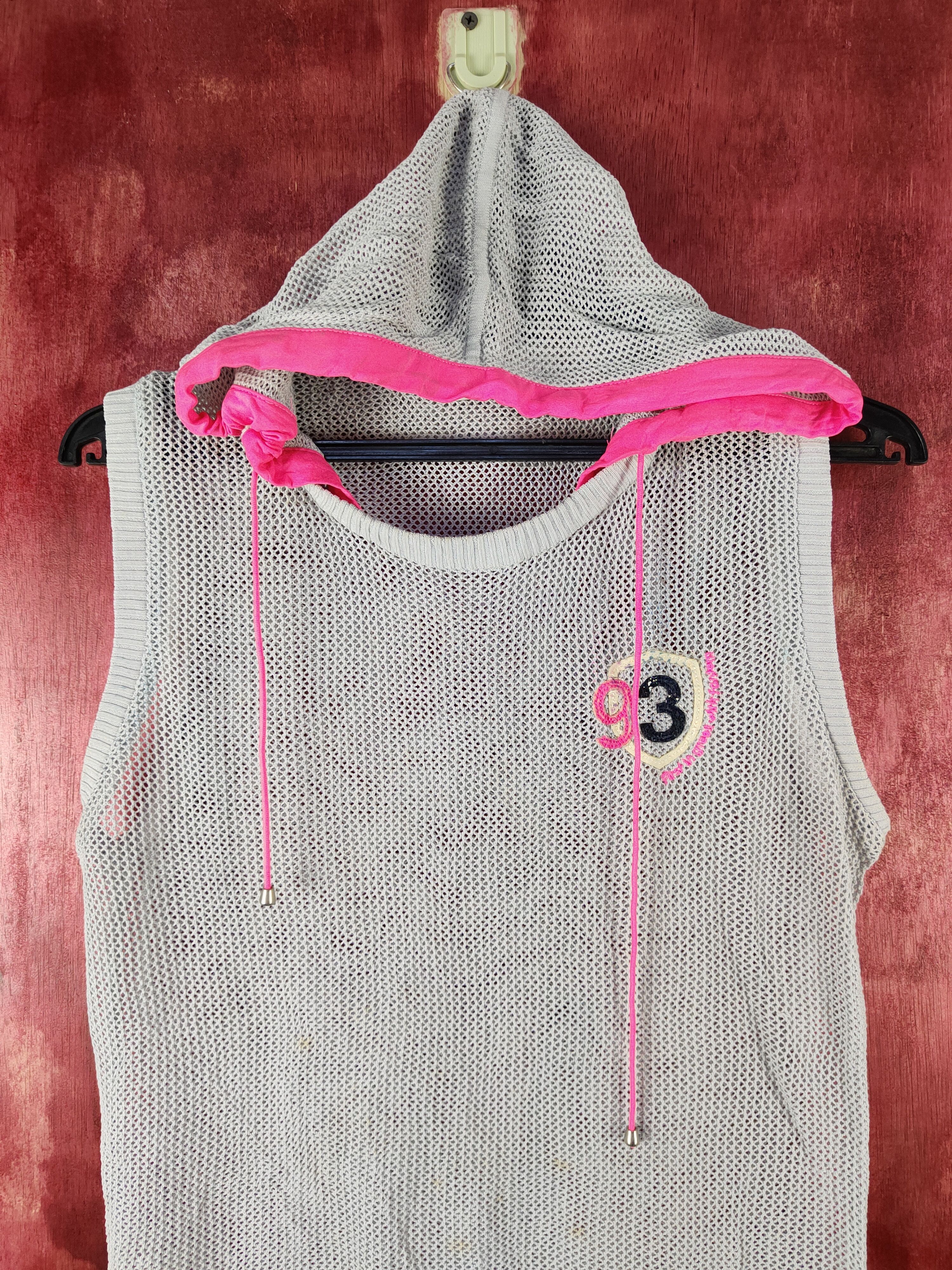 Vintage Japan Gray Crochet Meshnet Hoodie Knitw Tank Tops #S1014 Size S / US 4 / IT 40 - 2 Thumbnail