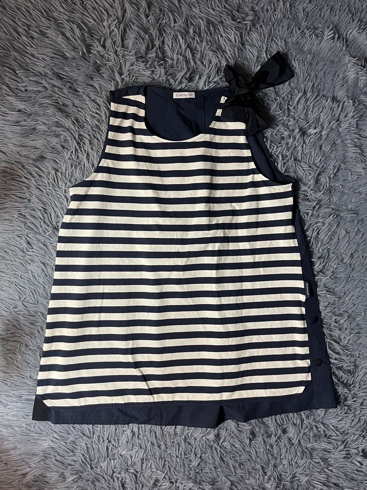 Moncler Moncler striped blouse tank top Size L / US 10 / IT 46 - 1 Thumbnail
