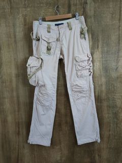 Women's 90s Ralph Lauren Vintage Cargo Combat Multipocket Pants