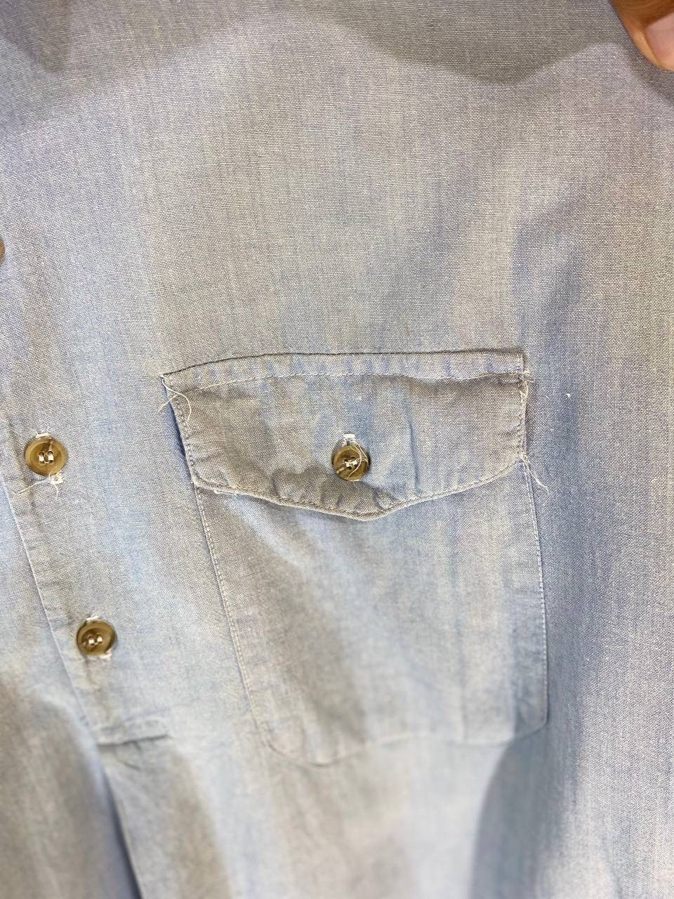 Banana Republic × Vintage Vintage banana republic half button longsleeves denim shirt Size US M / EU 48-50 / 2 - 7 Thumbnail