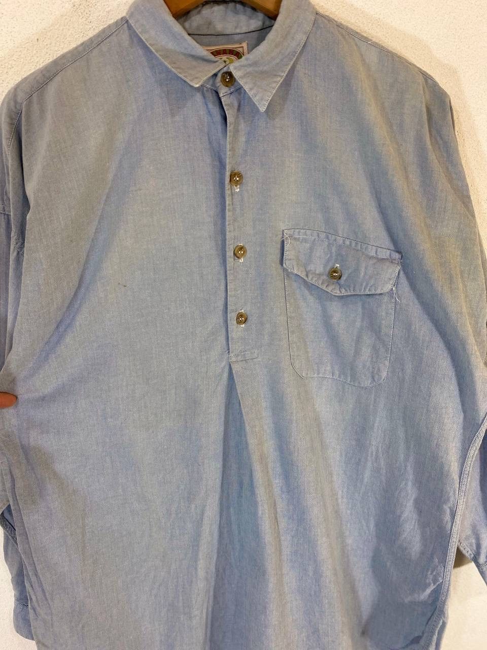 Banana Republic × Vintage Vintage banana republic half button longsleeves denim shirt Size US M / EU 48-50 / 2 - 5 Thumbnail