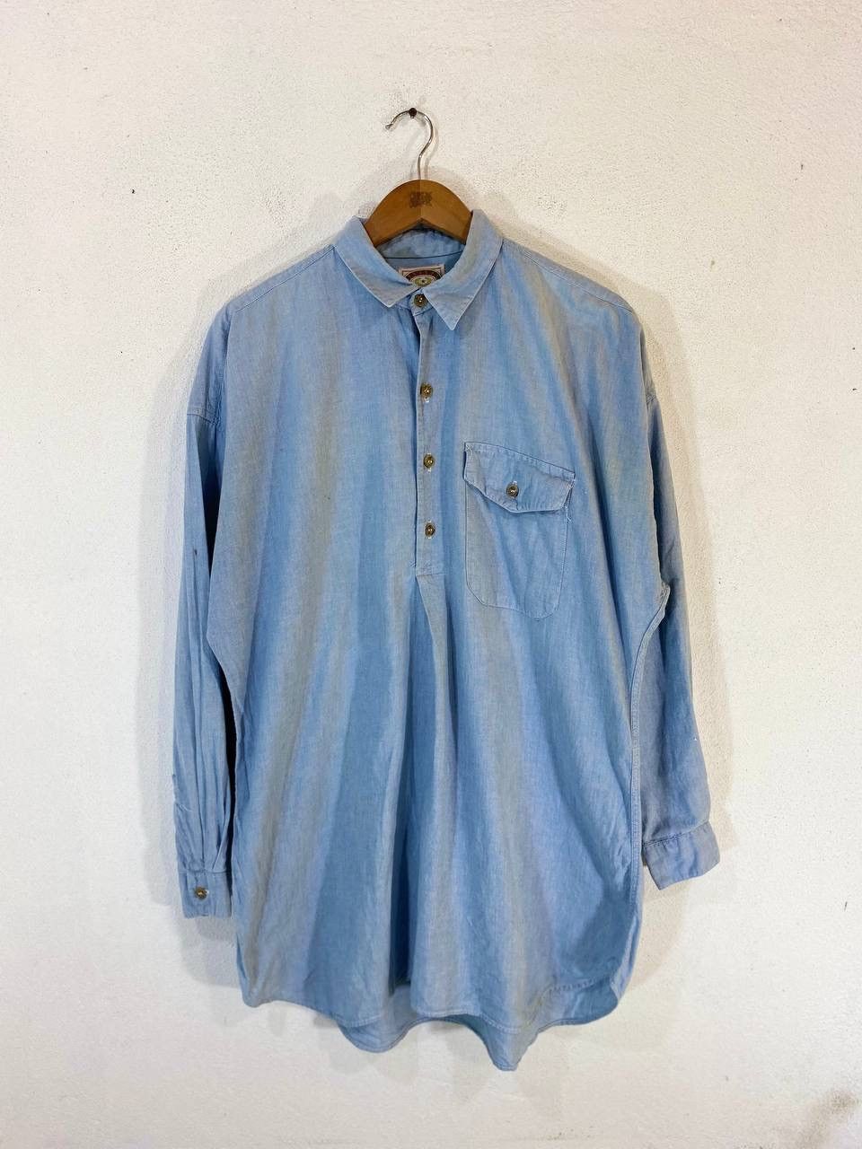Banana Republic × Vintage Vintage banana republic half button longsleeves denim shirt Size US M / EU 48-50 / 2 - 1 Thumbnail