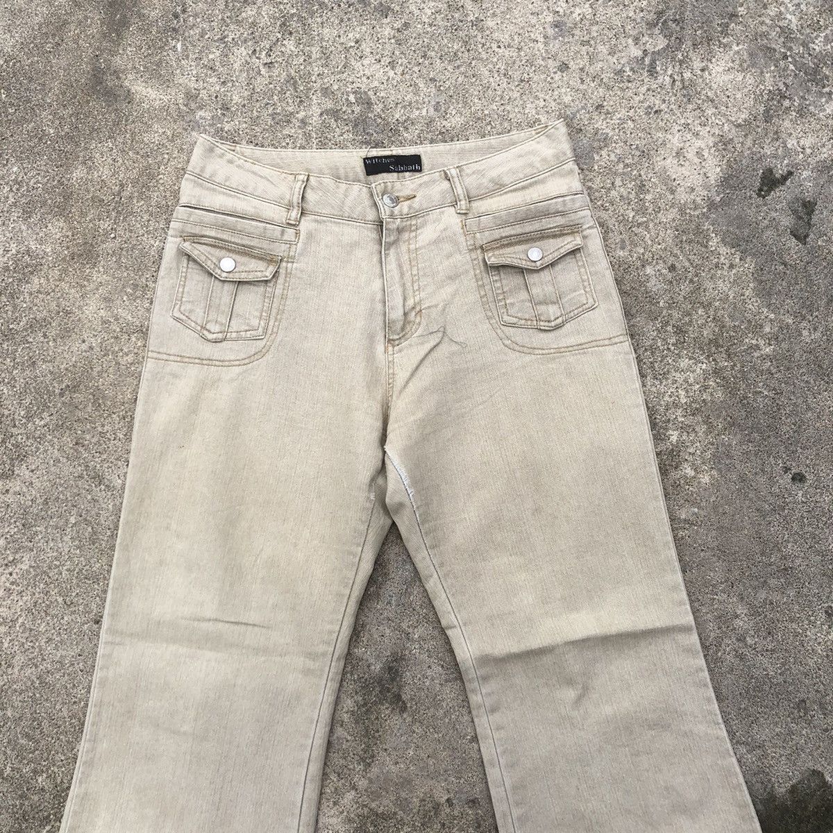 Japanese Brand × Vintage 🔥Rare🔥🇯🇵Witches Sabbath 6 Pocket Flare Boot Cut Bushpants Size US 30 / EU 46 - 2 Thumbnail