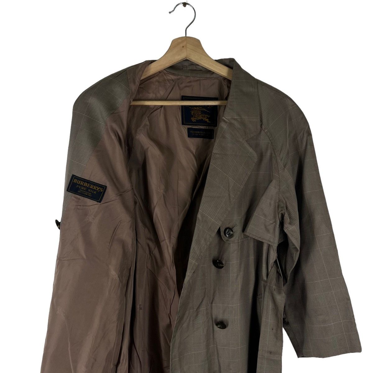 Burberry VINTAGE BURBERRYS PURE SILK LONG JACKET DOUBLE BREAST Size US M / EU 48-50 / 2 - 10 Thumbnail