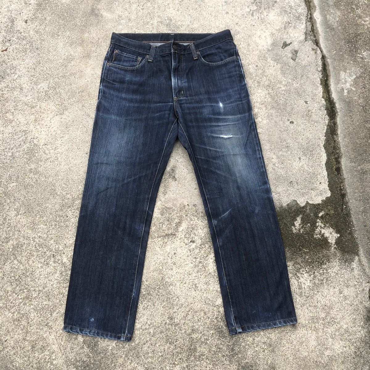 Edwin × Vintage 🔥Rare🔥Edwin 402 Stoned Wash Rips Distress Denim Jeans Size US 34 / EU 50 - 1 Thumbnail