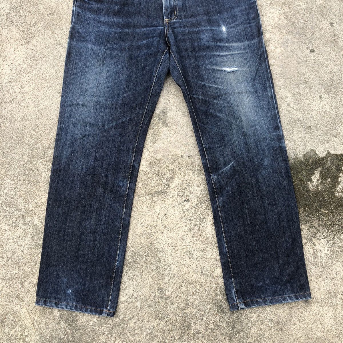 Edwin × Vintage 🔥Rare🔥Edwin 402 Stoned Wash Rips Distress Denim Jeans Size US 34 / EU 50 - 3 Thumbnail