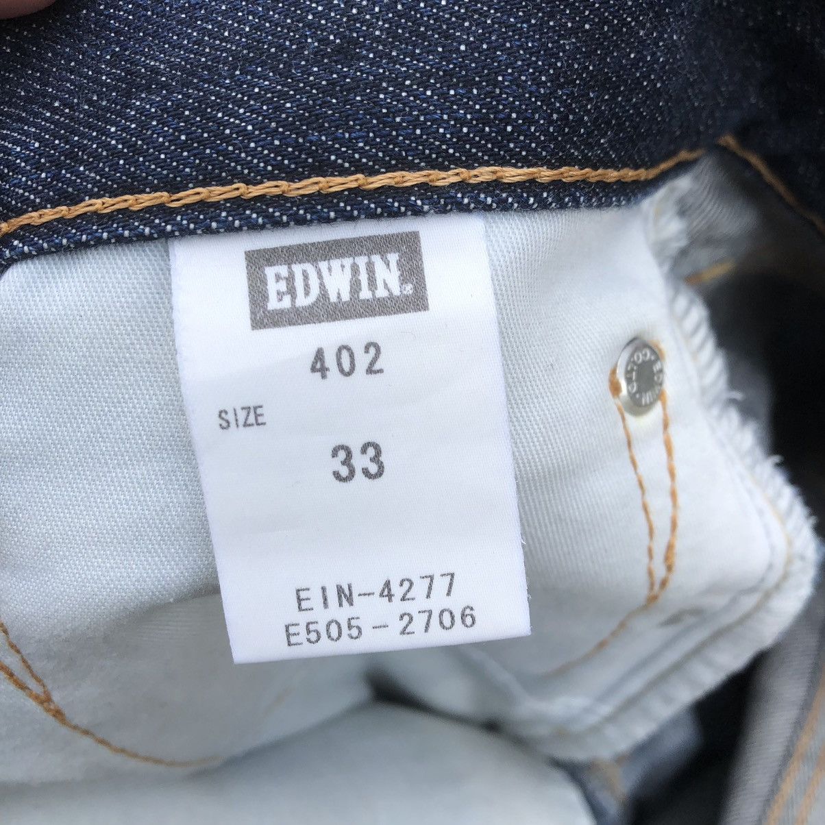 Edwin × Vintage 🔥Rare🔥Edwin 402 Stoned Wash Rips Distress Denim Jeans Size US 34 / EU 50 - 13 Thumbnail