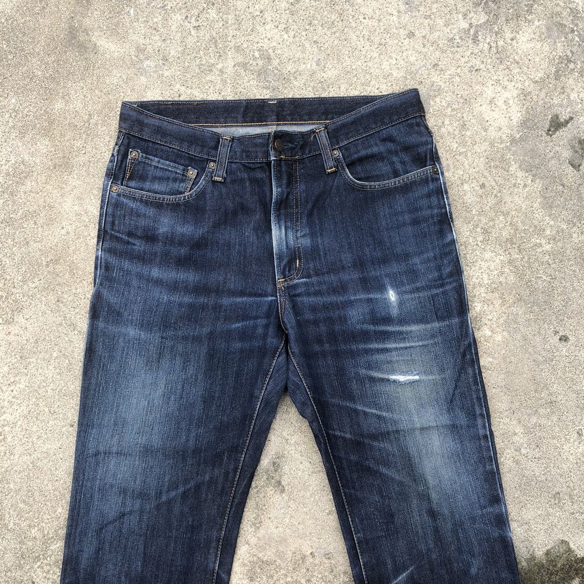 Edwin × Vintage 🔥Rare🔥Edwin 402 Stoned Wash Rips Distress Denim Jeans Size US 34 / EU 50 - 2 Thumbnail